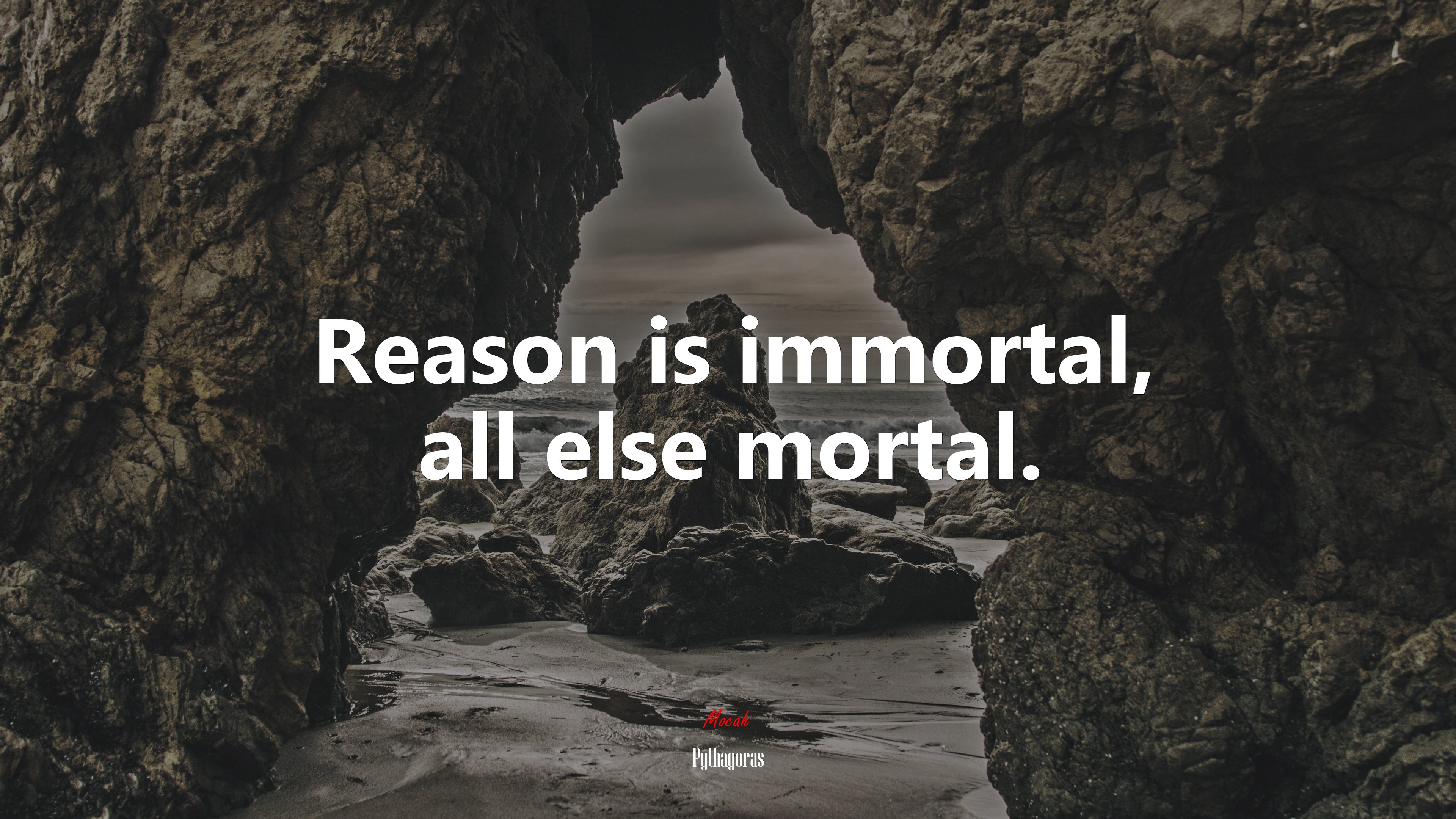 Reason is immortal, all else mortal. | Pythagoras quote HD Wallpaper
