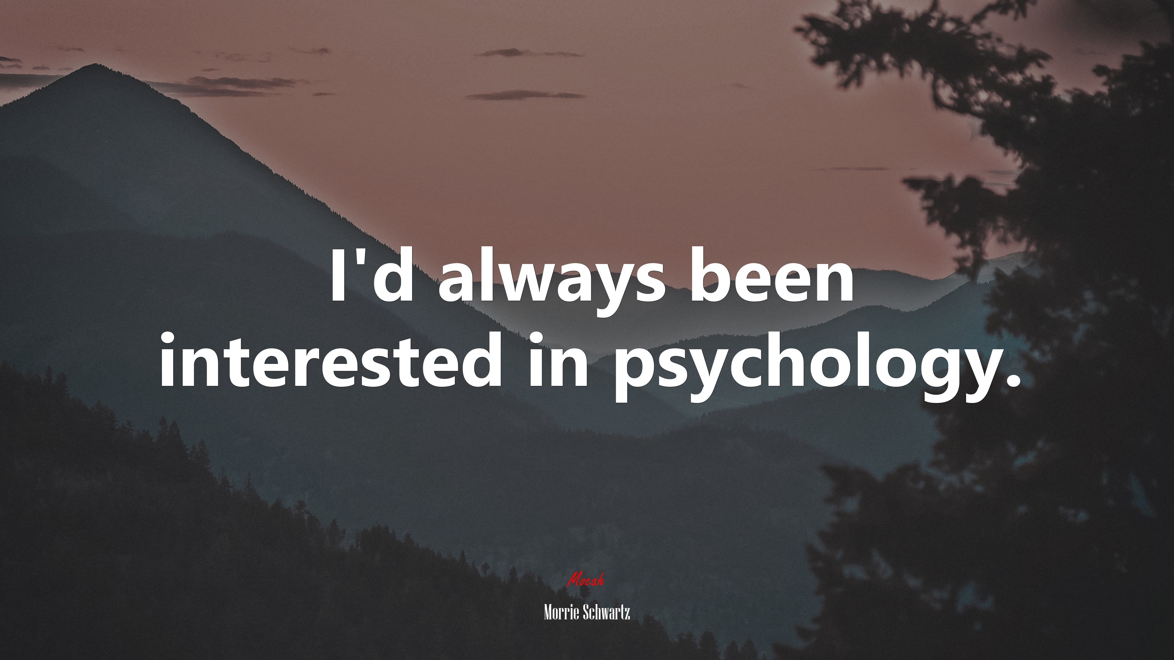 I’d always been interested in psychology. | Morrie Schwartz quote HD Wallpaper