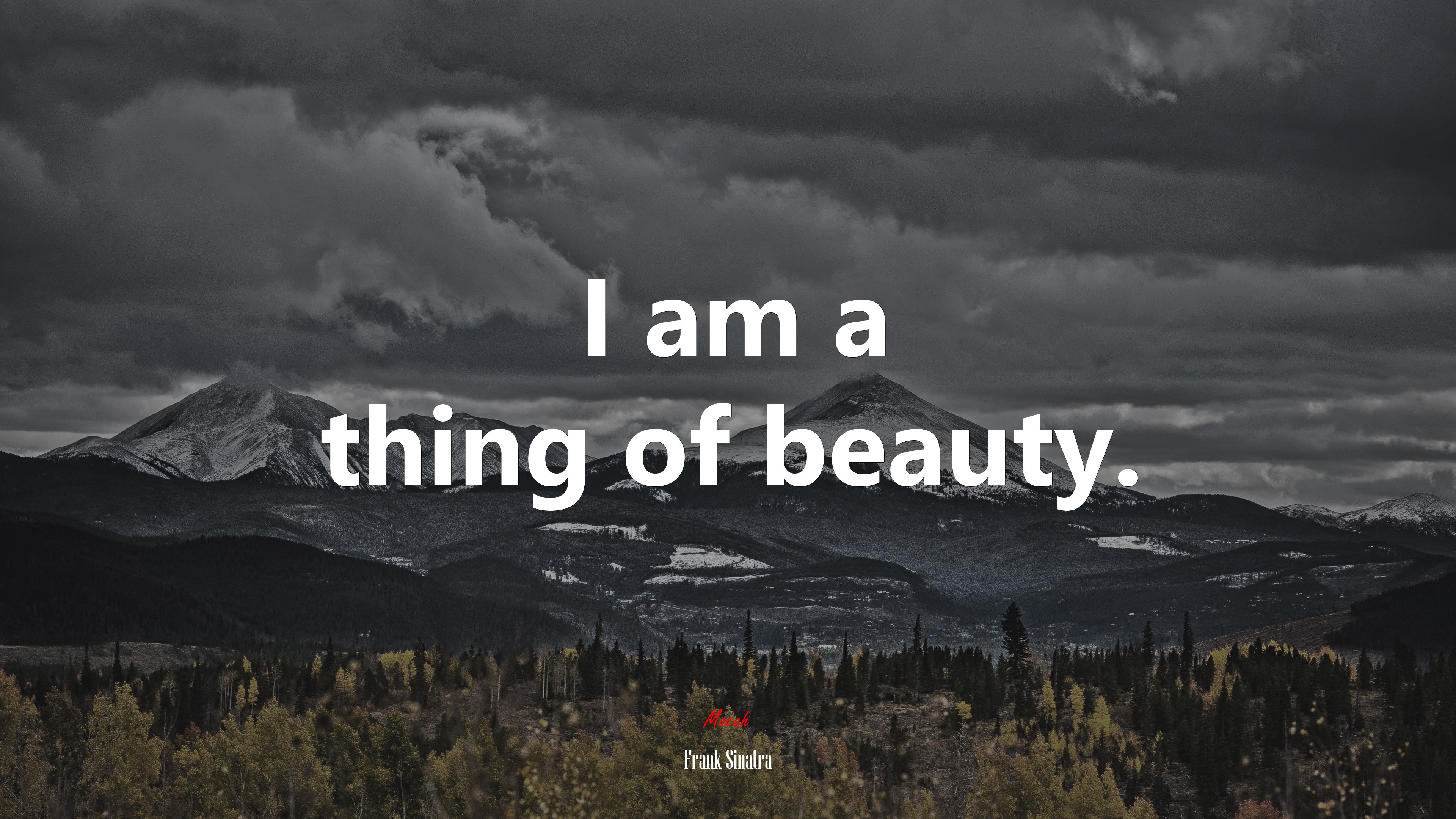 I am a thing of beauty. | Frank Sinatra quote HD Wallpaper