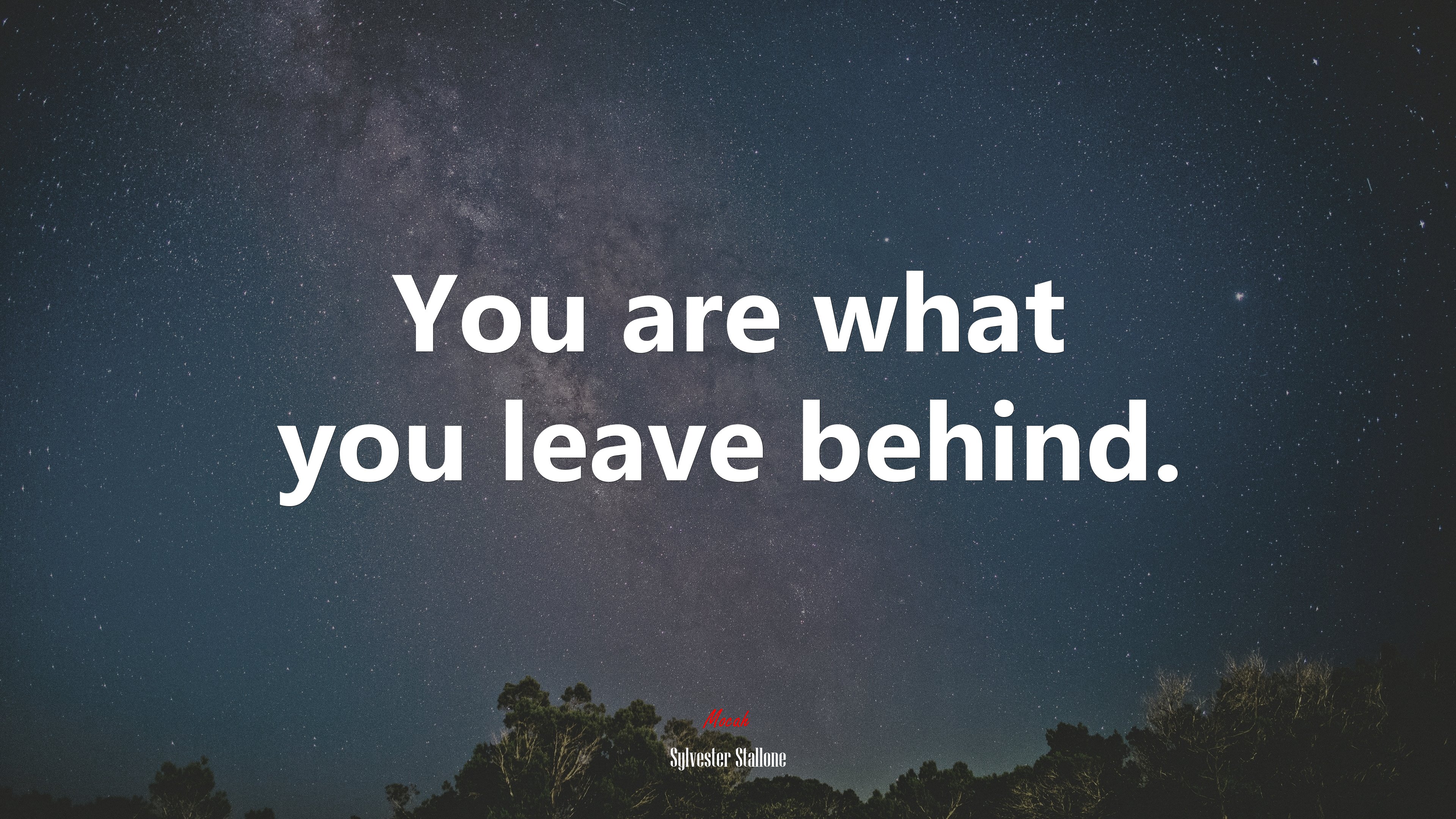 You are what you leave behind. | Sylvester Stallone quote HD Wallpaper