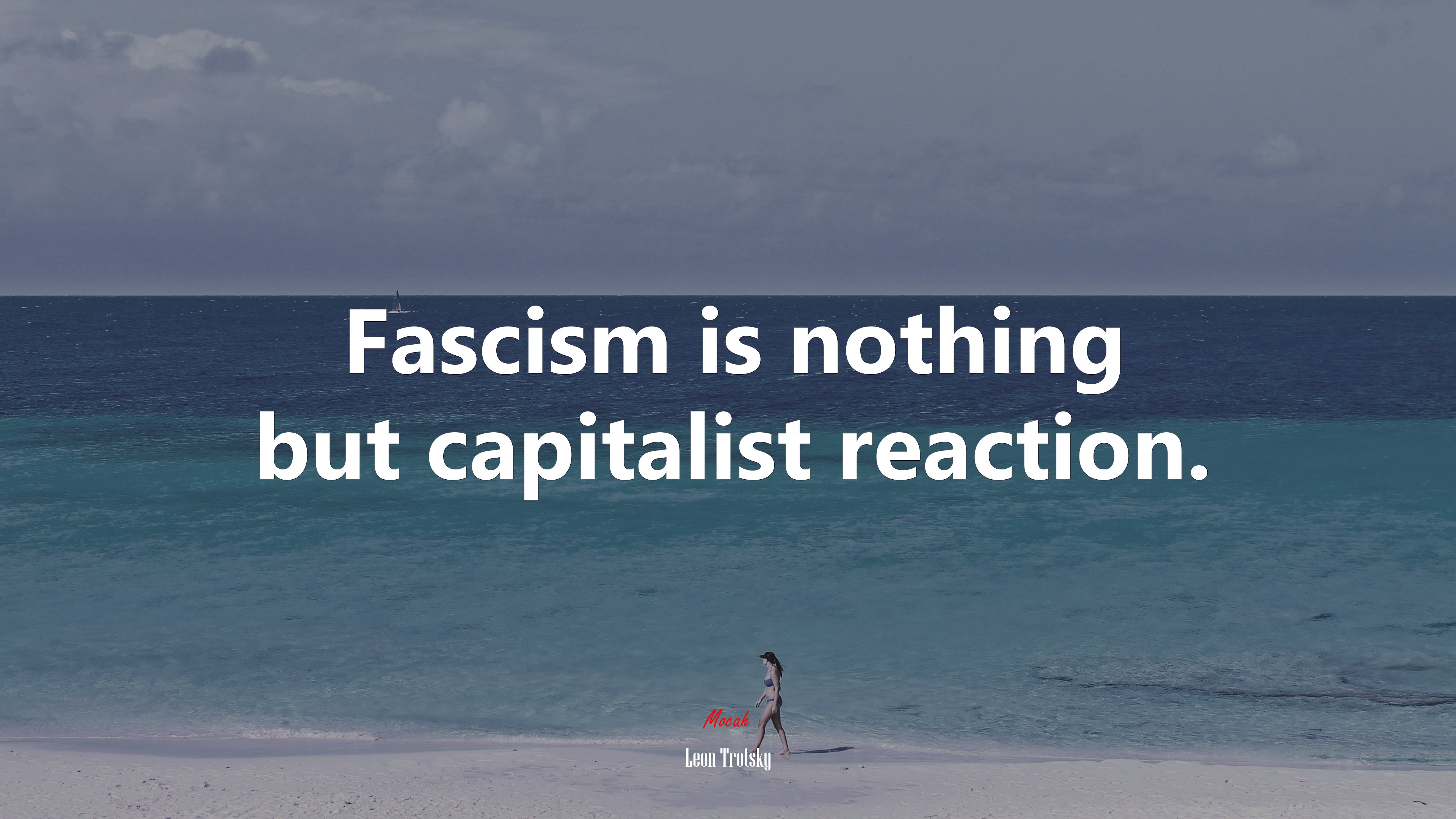 Fascism is nothing but capitalist reaction. | Leon Trotsky quote HD Wallpaper