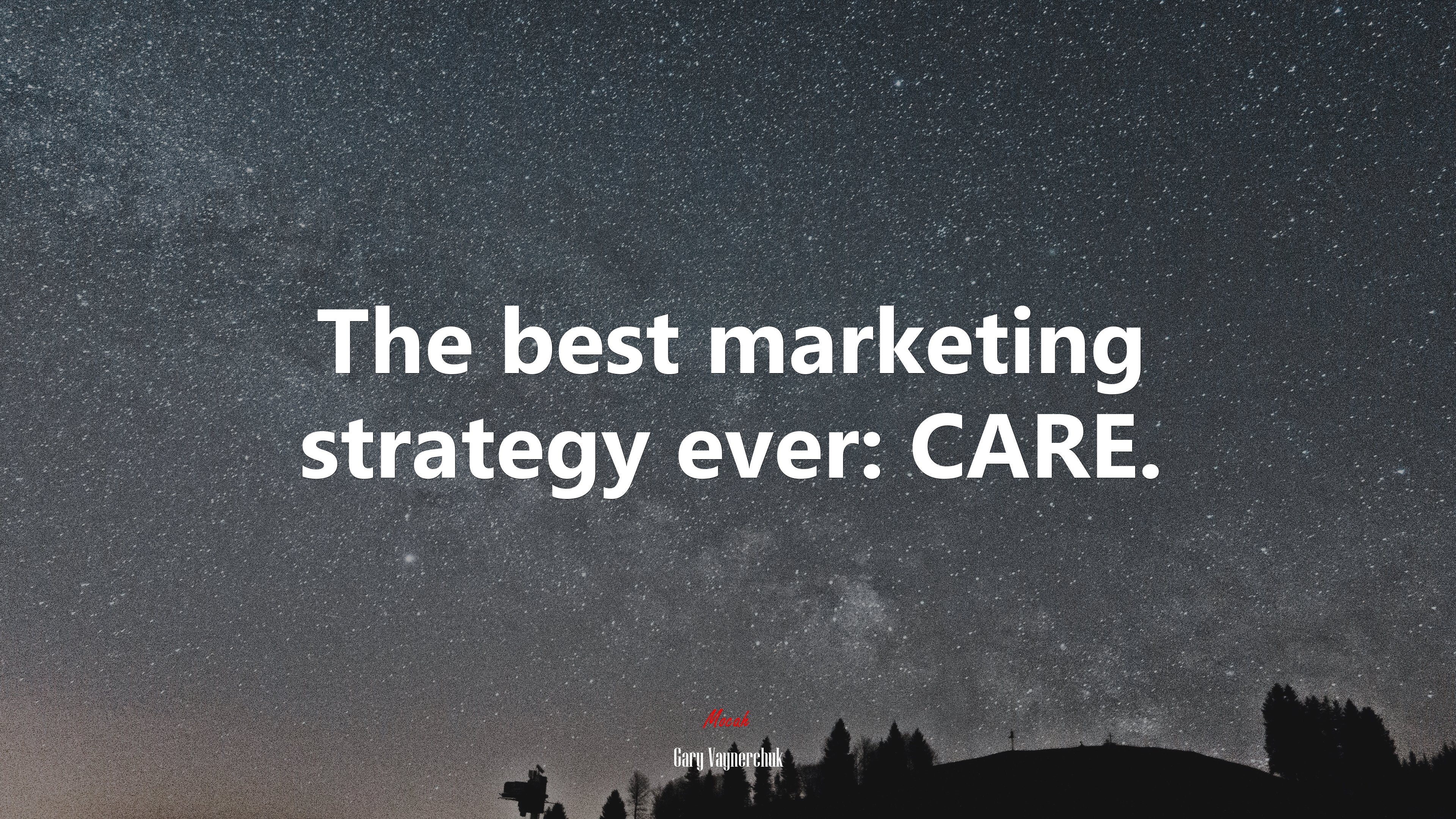 The best marketing strategy ever: CARE. | Gary Vaynerchuk quote HD Wallpaper