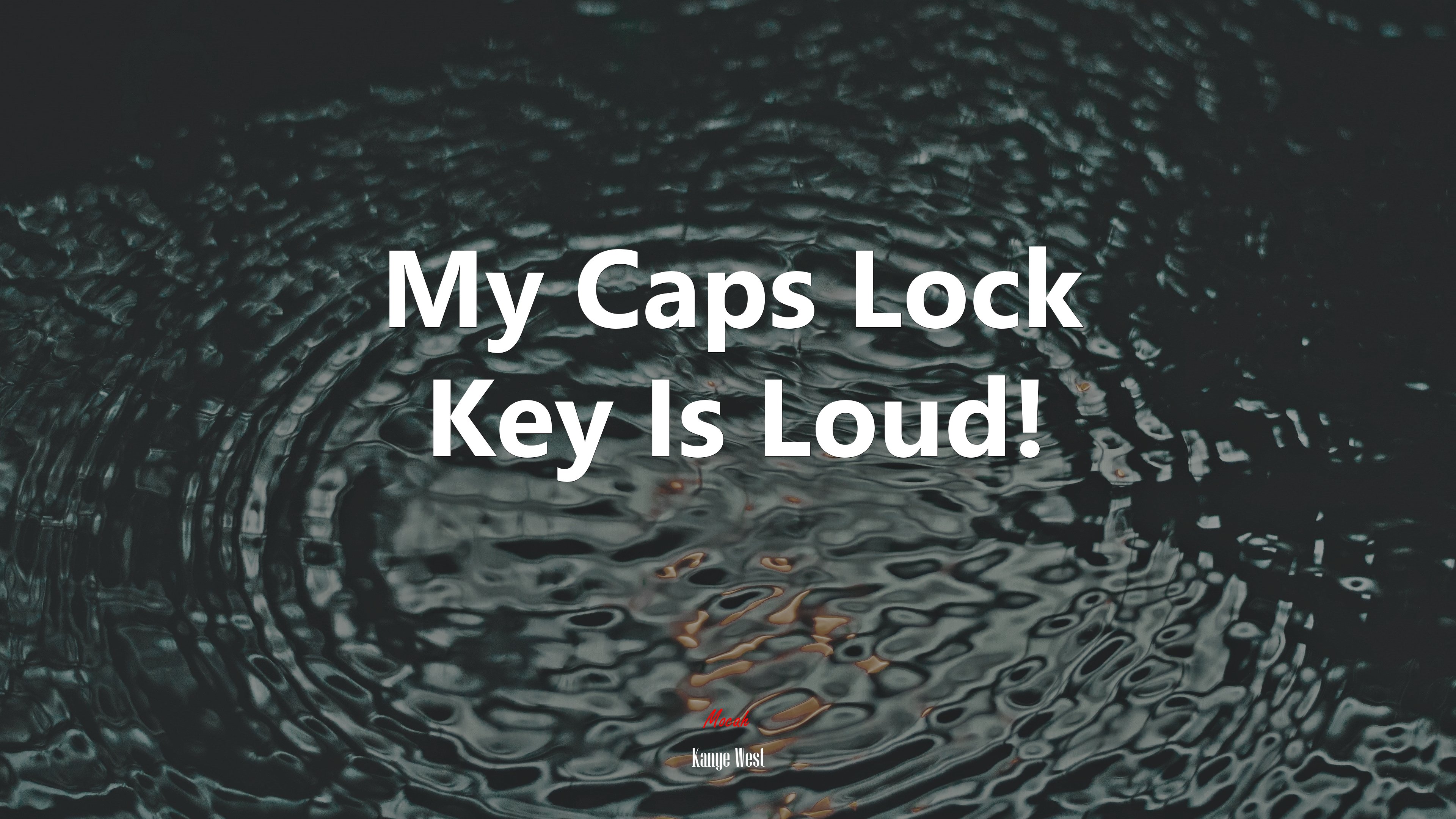 My Caps Lock Key Is Loud! | Kanye West quote HD Wallpaper
