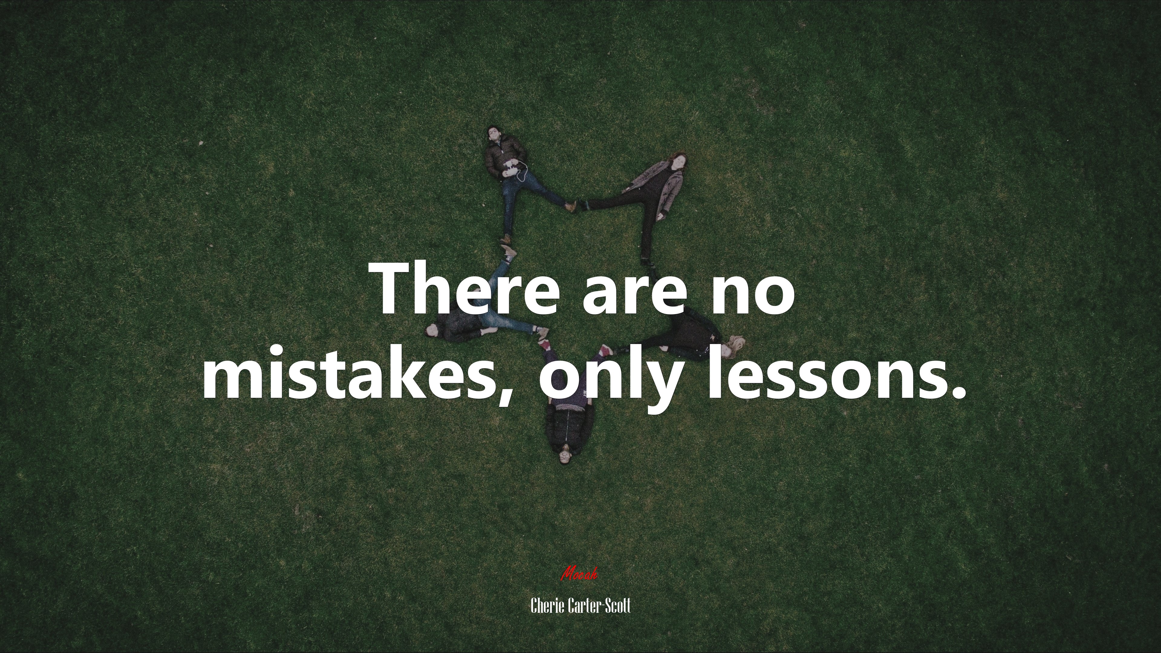 There are no mistakes, only lessons. | Cherie Carter-Scott quote HD Wallpaper