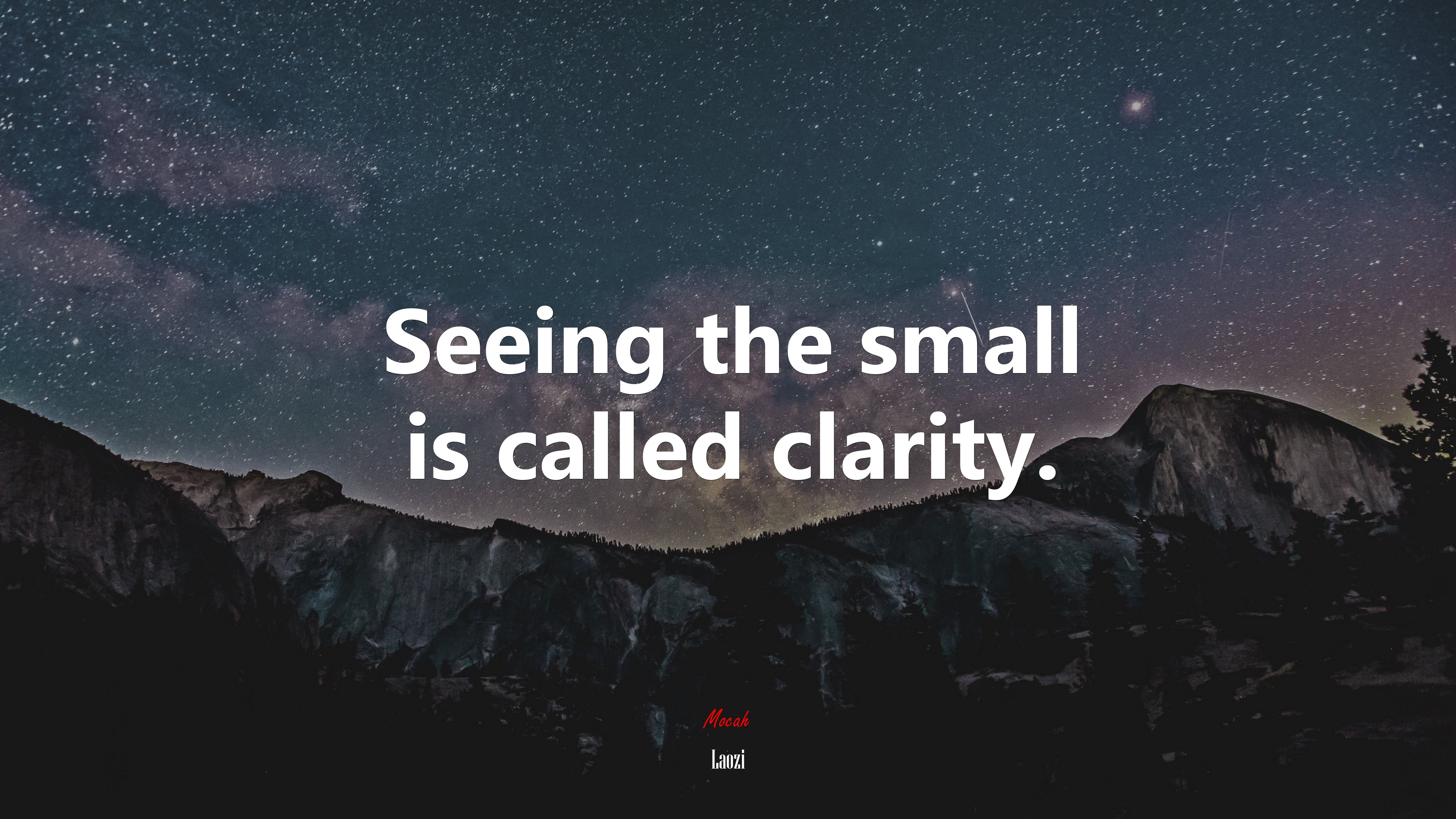 Seeing the small is called clarity. | Laozi quote HD Wallpaper