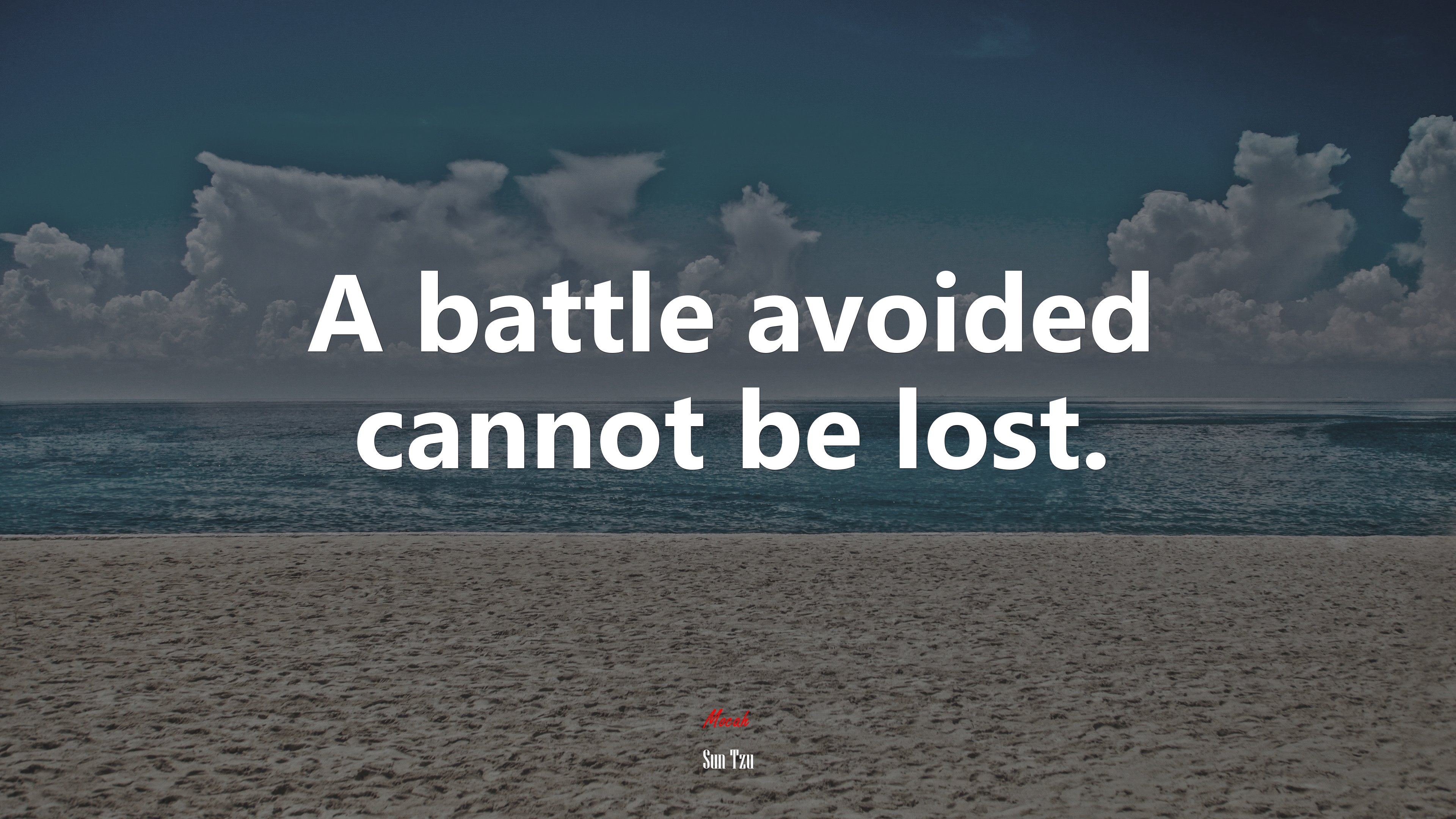 A battle avoided cannot be lost. | Sun Tzu quote HD Wallpaper