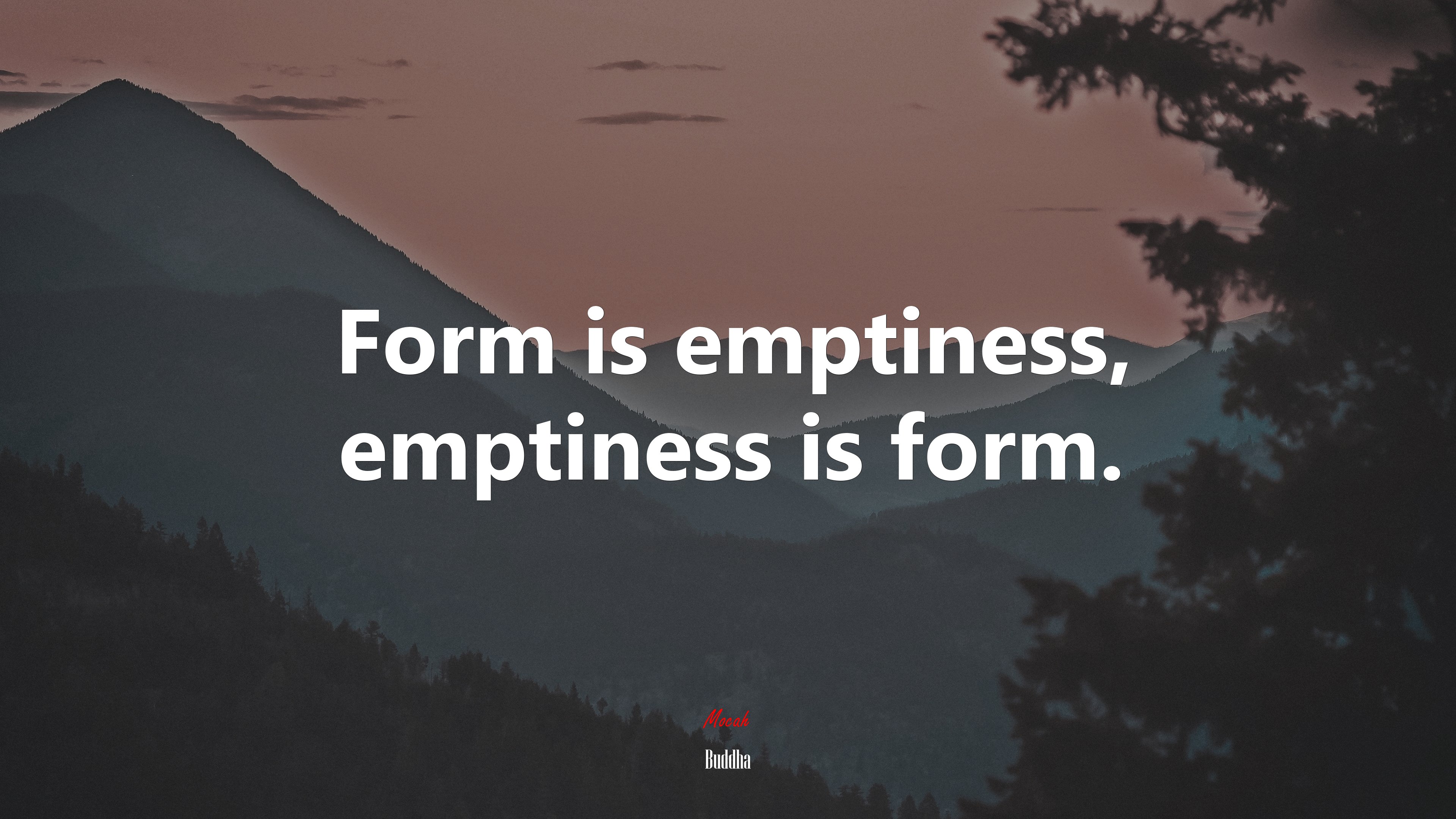 Form is emptiness, emptiness is form. | Buddha quote HD Wallpaper