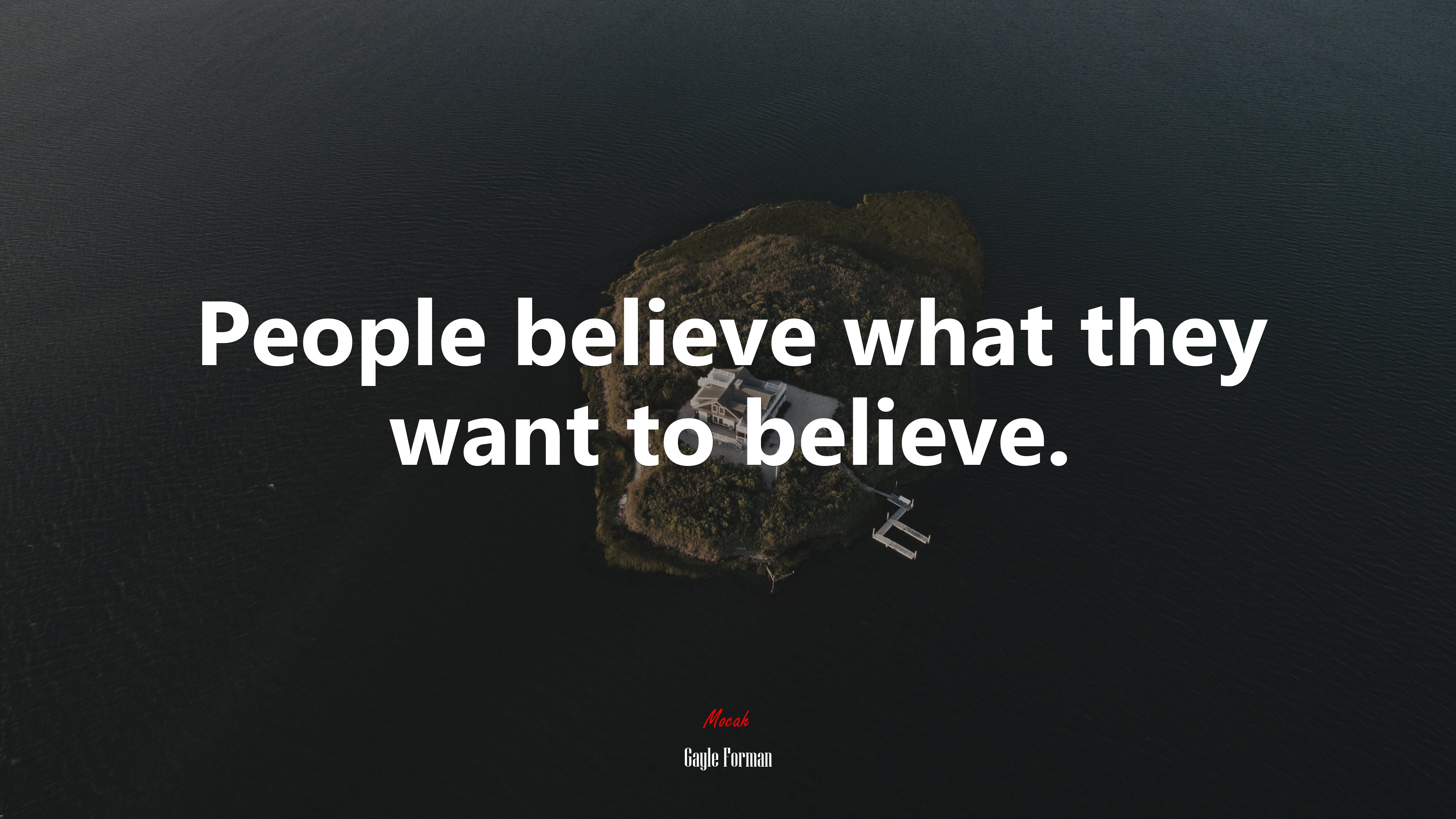 People believe what they want to believe. | Gayle Forman quote HD Wallpaper