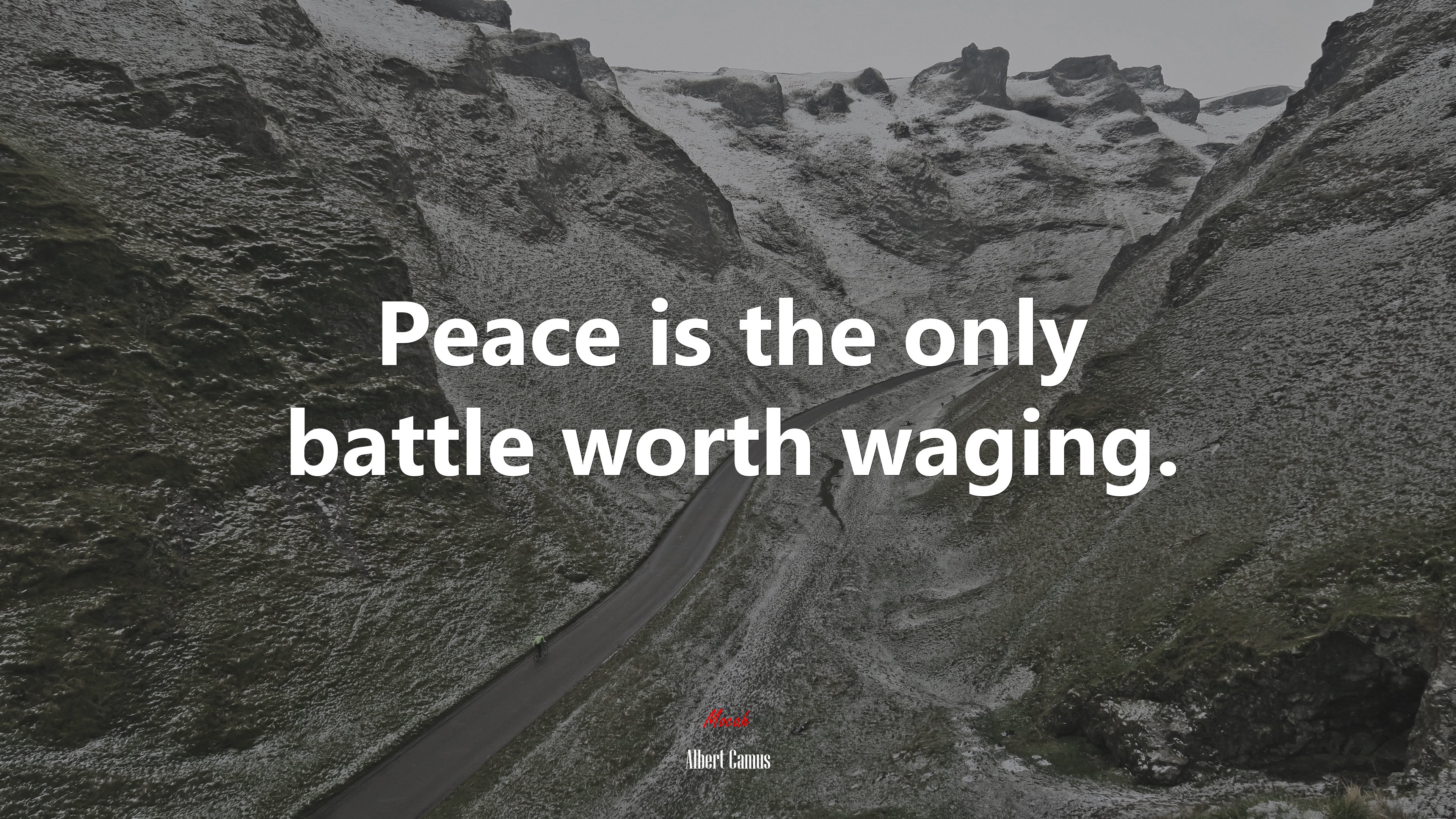 Peace is the only battle worth waging. | Albert Camus quote HD Wallpaper