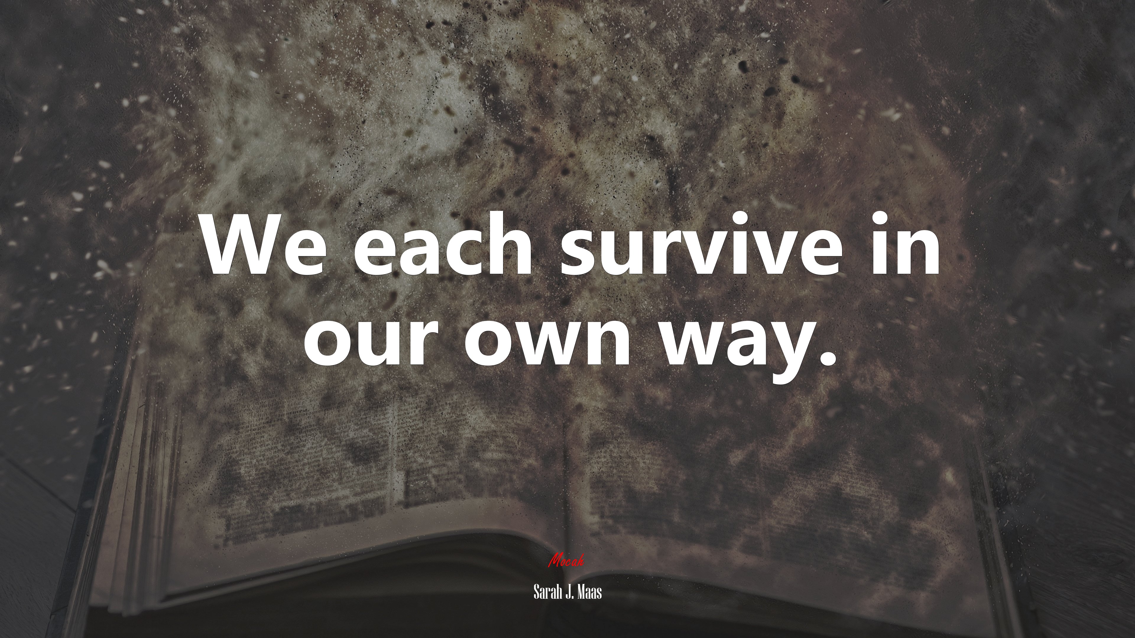 We each survive in our own way. | Sarah J. Maas quote HD Wallpaper