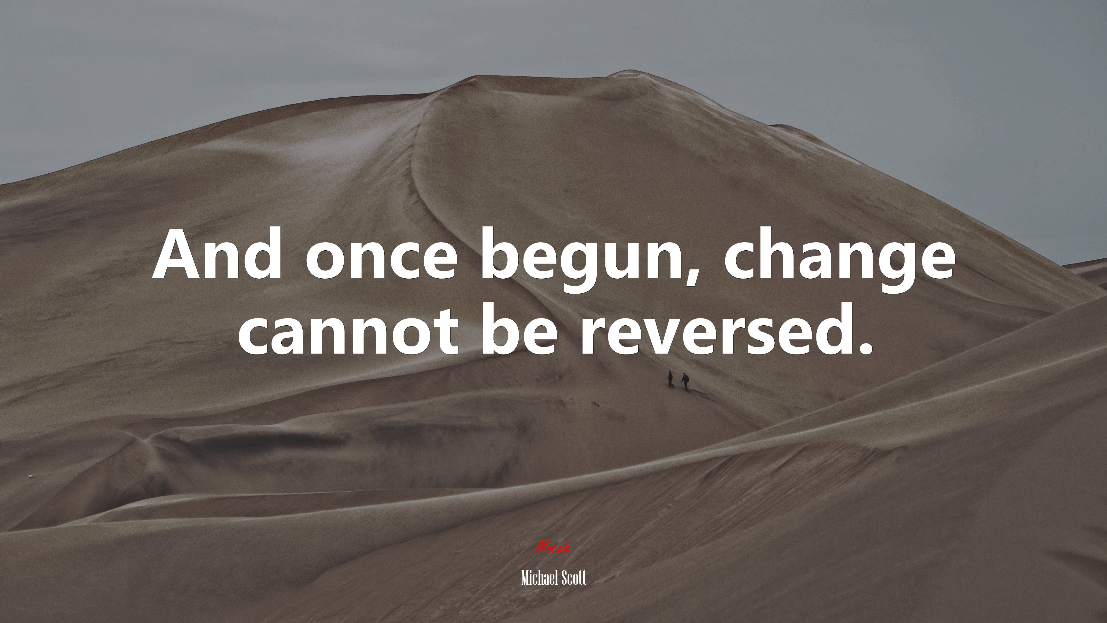 And once begun, change cannot be reversed. | Michael Scott quote HD Wallpaper
