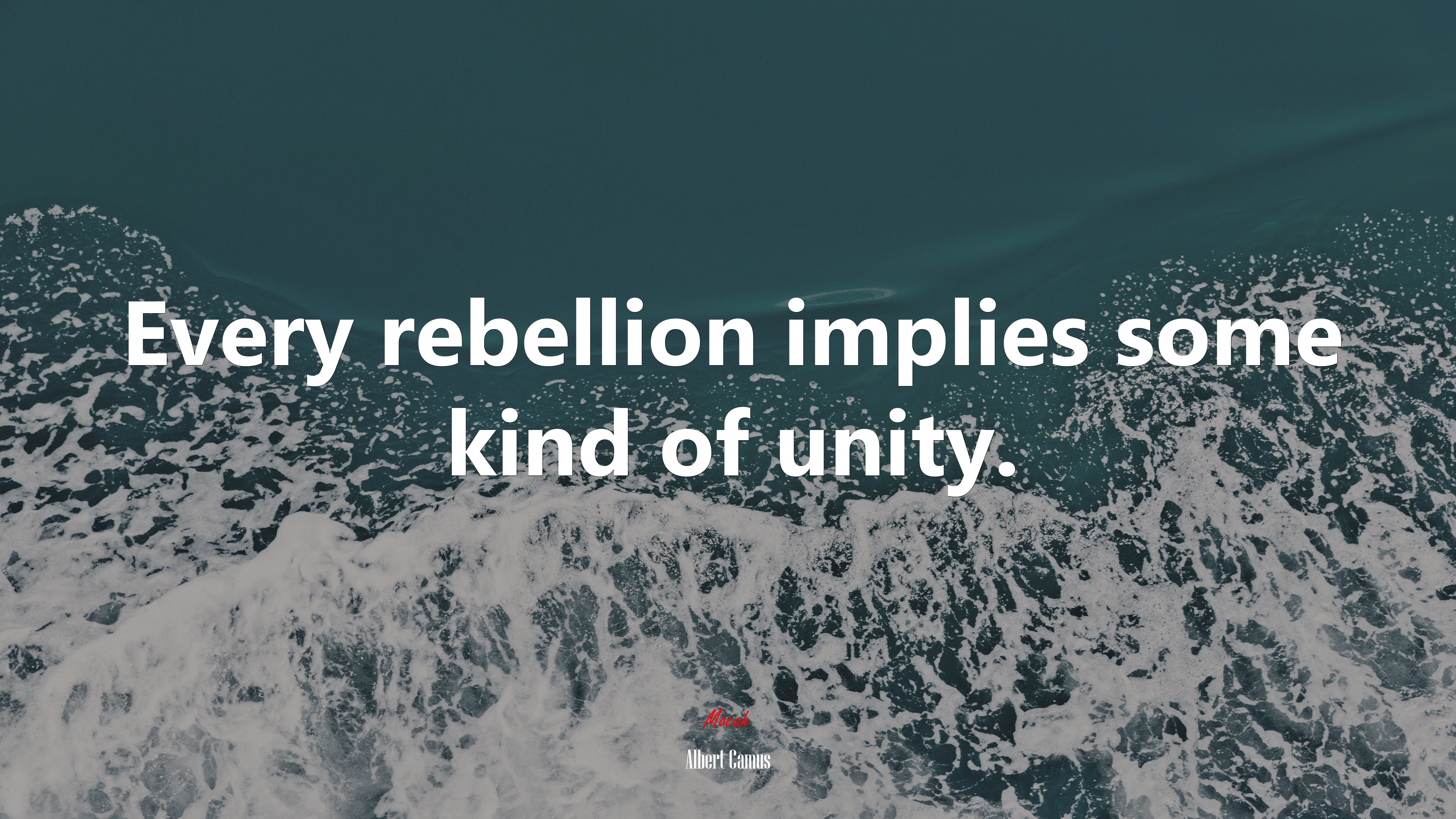 Every rebellion implies some kind of unity. | Albert Camus quote HD Wallpaper