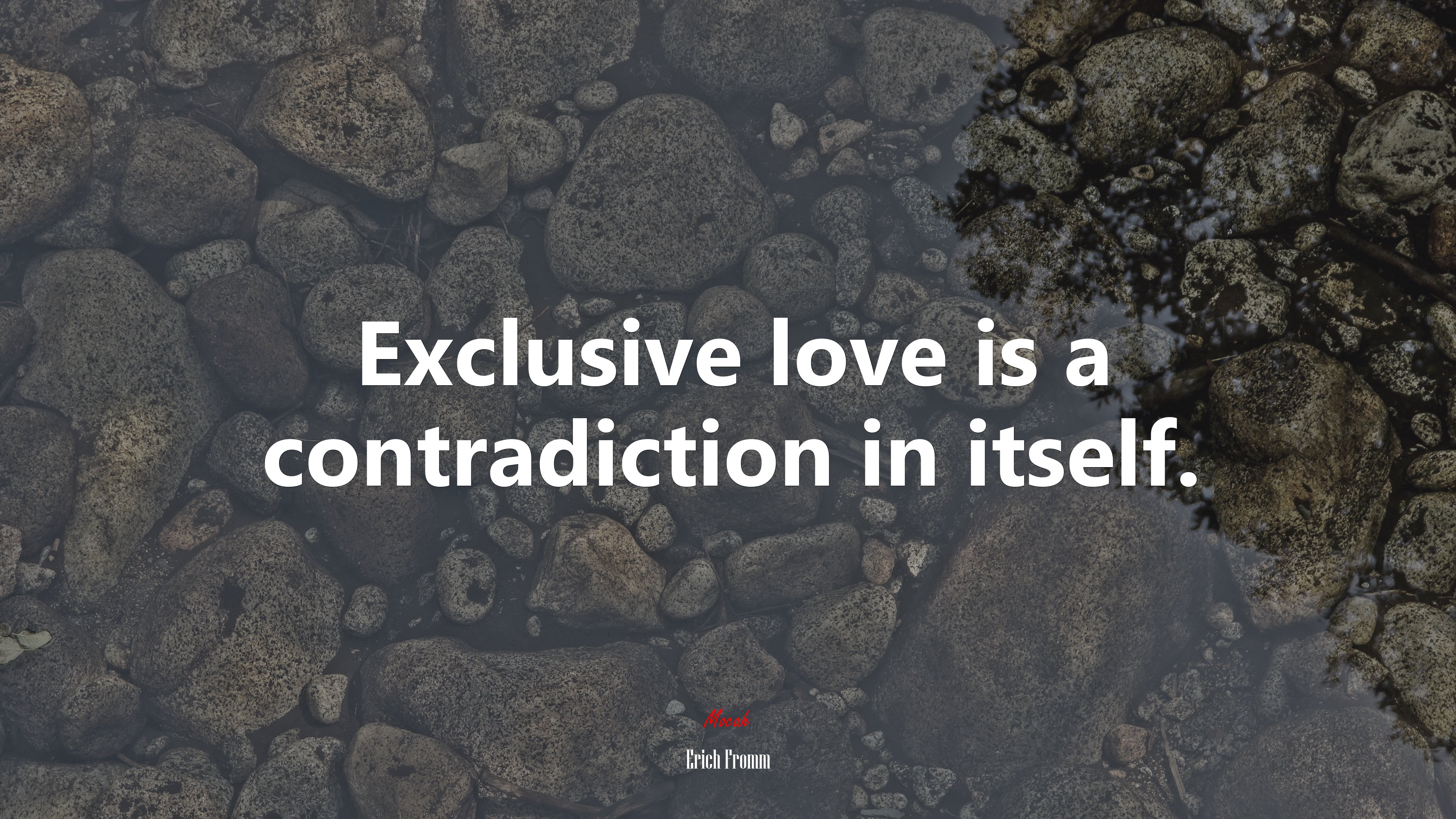 Exclusive love is a contradiction in itself. | Erich Fromm quote HD Wallpaper