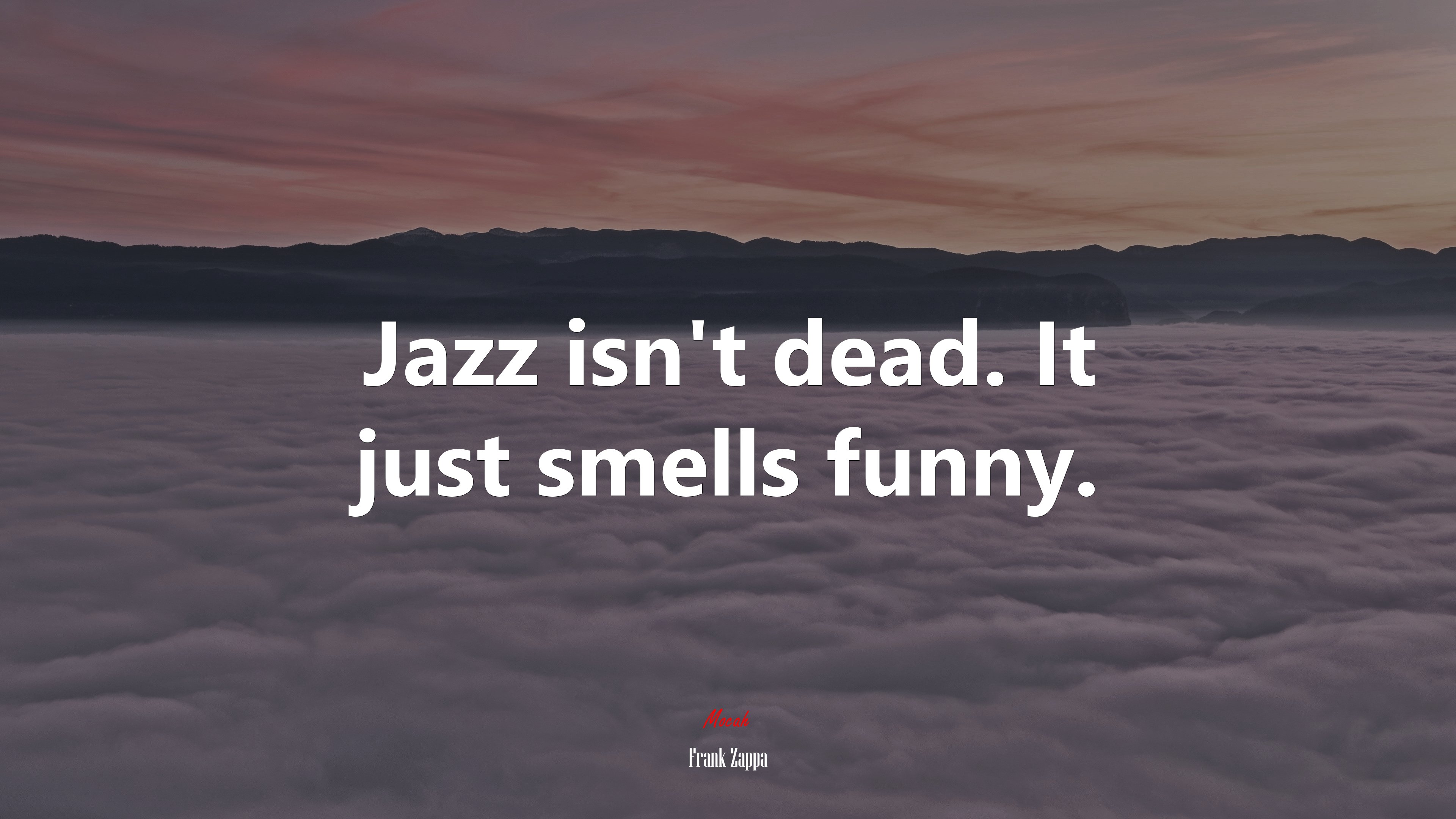 Jazz isn’t dead. It just smells funny. | Frank Zappa quote HD Wallpaper