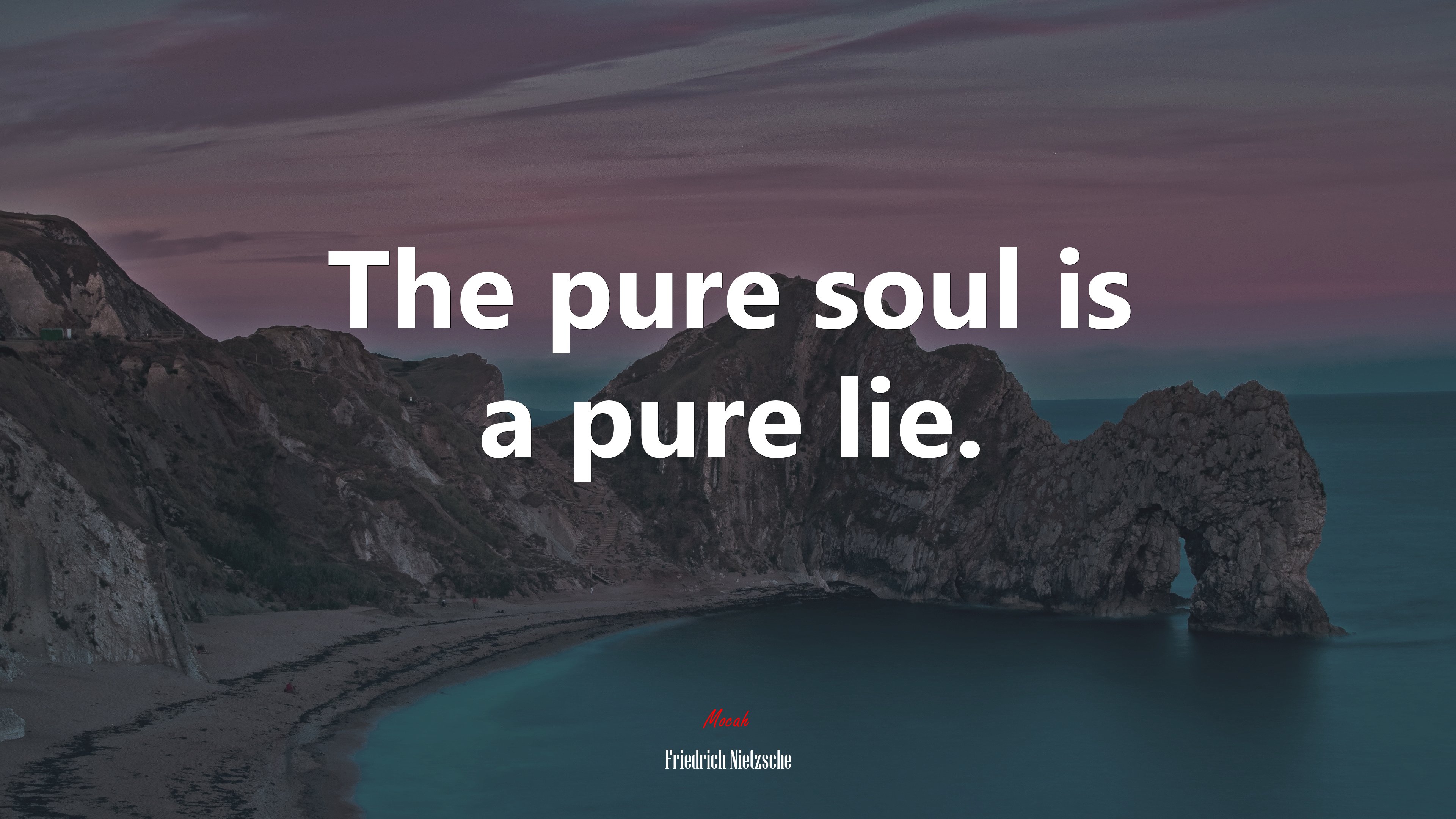 The pure soul is a pure lie. | Friedrich Nietzsche quote HD Wallpaper