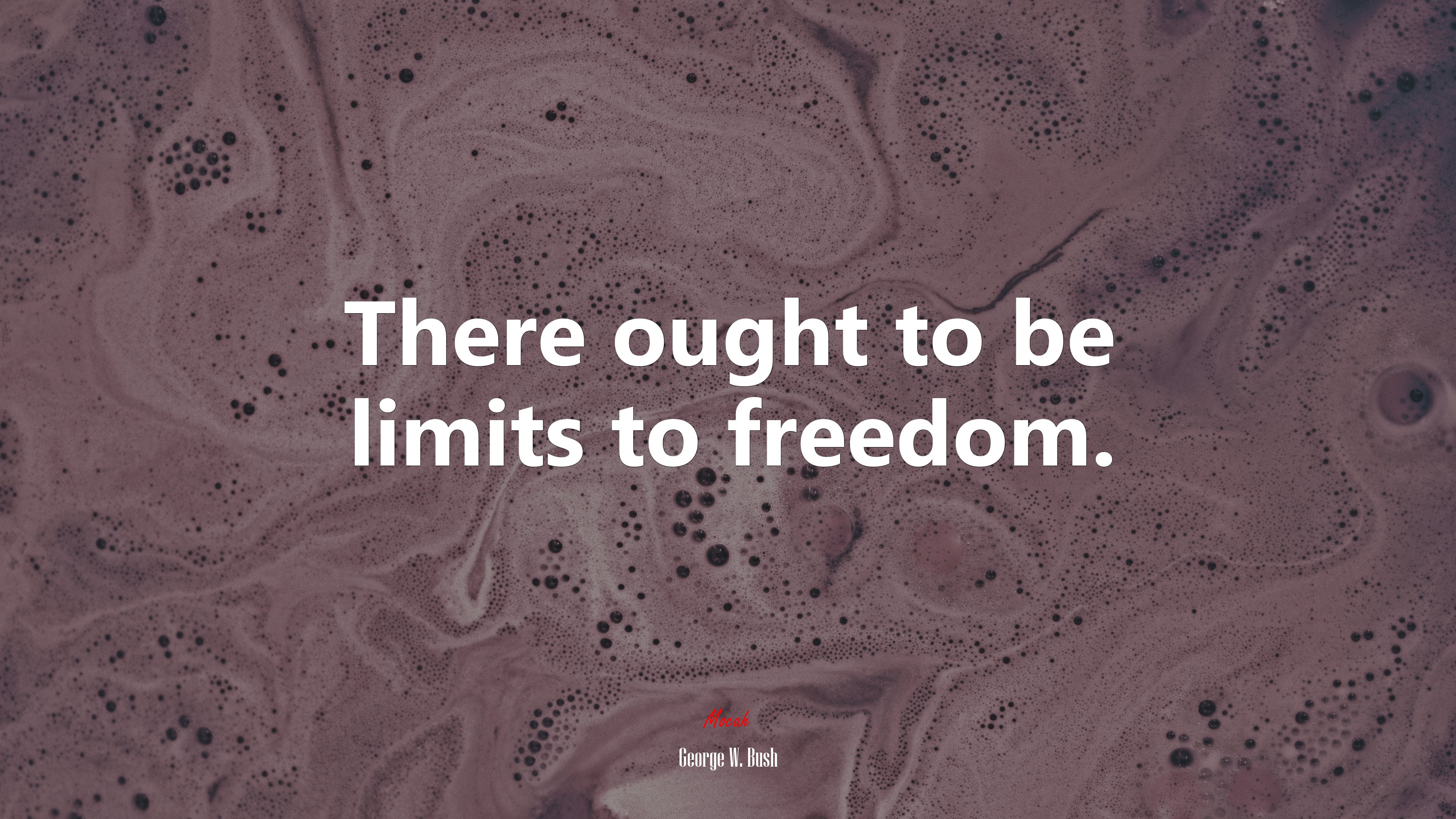 There ought to be limits to freedom. | George W. Bush quote HD Wallpaper