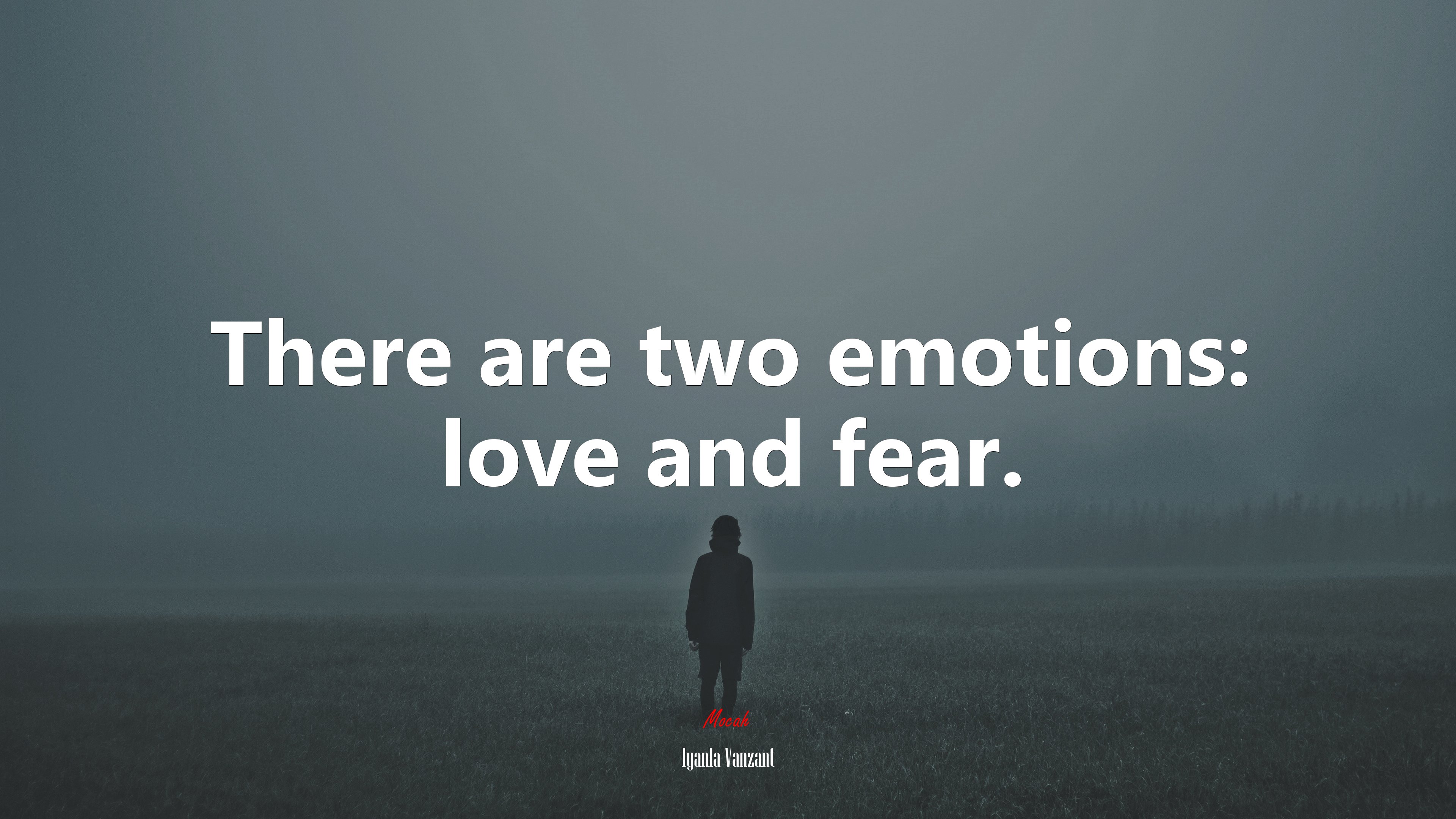 There are two emotions: love and fear. | Iyanla Vanzant quote HD Wallpaper