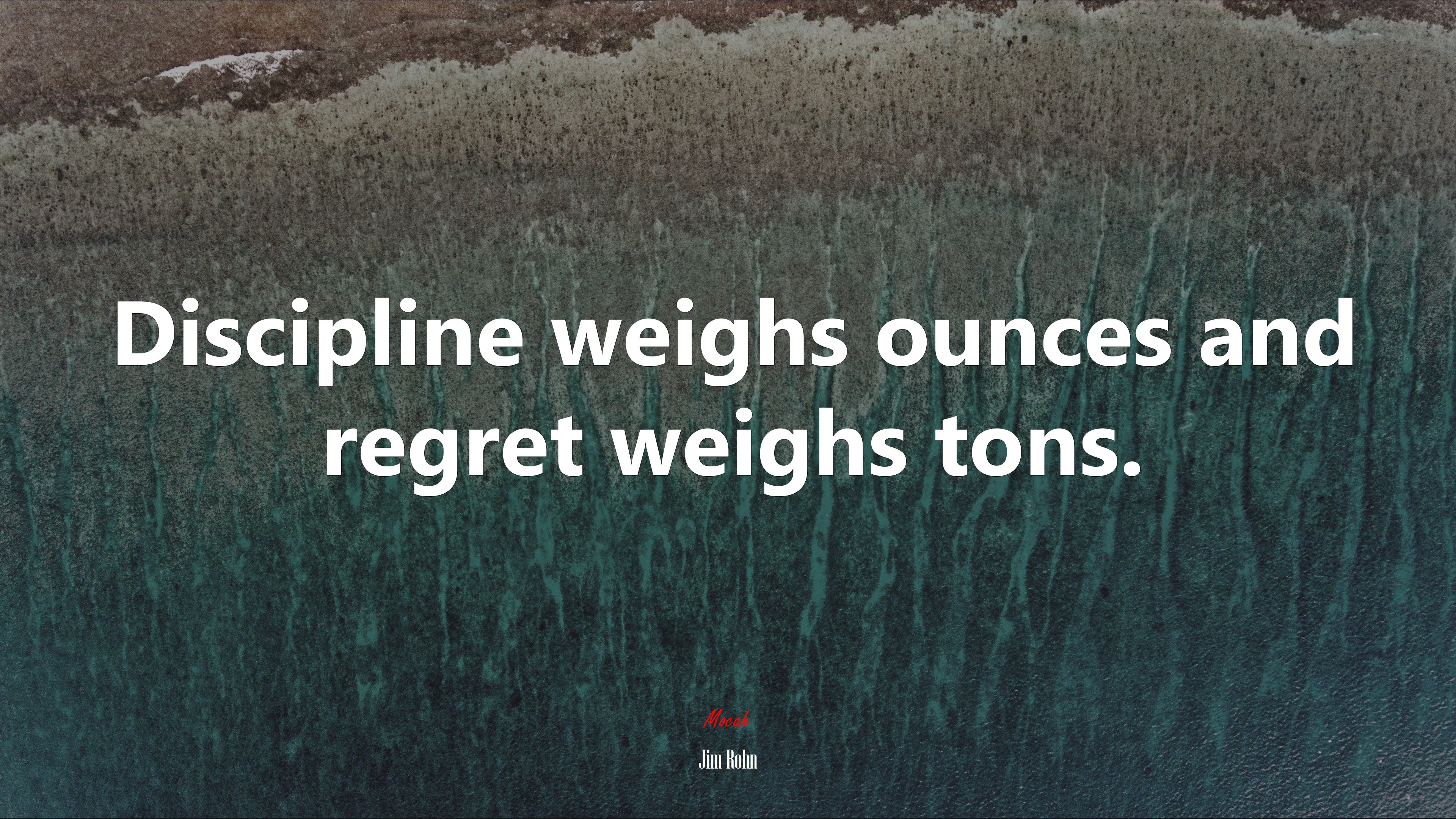 Discipline weighs ounces and regret weighs tons. | Jim Rohn quote HD Wallpaper