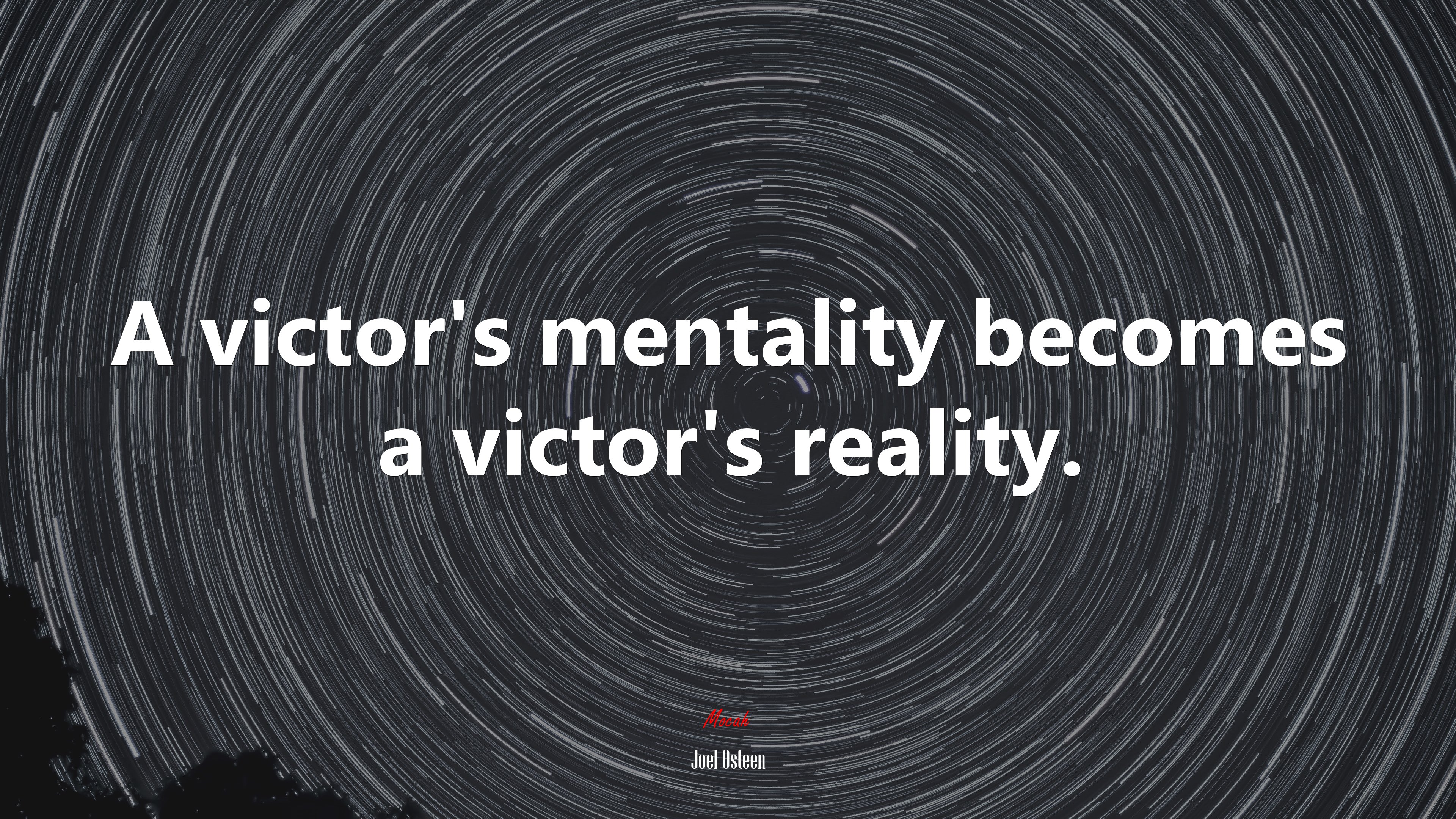 A victor’s mentality becomes a victor’s reality. | Joel Osteen quote HD Wallpaper