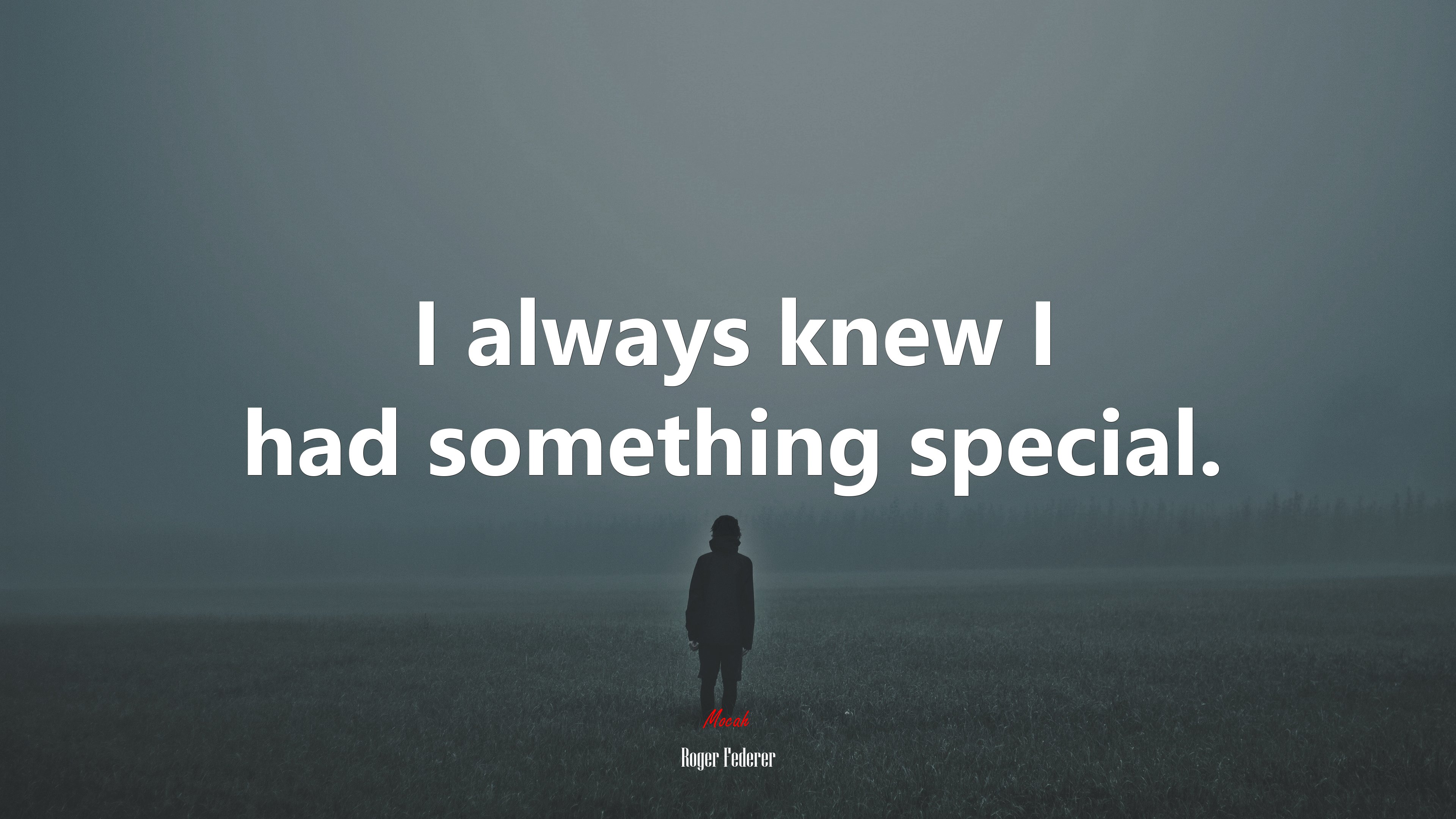 I always knew I had something special. | Roger Federer quote HD Wallpaper