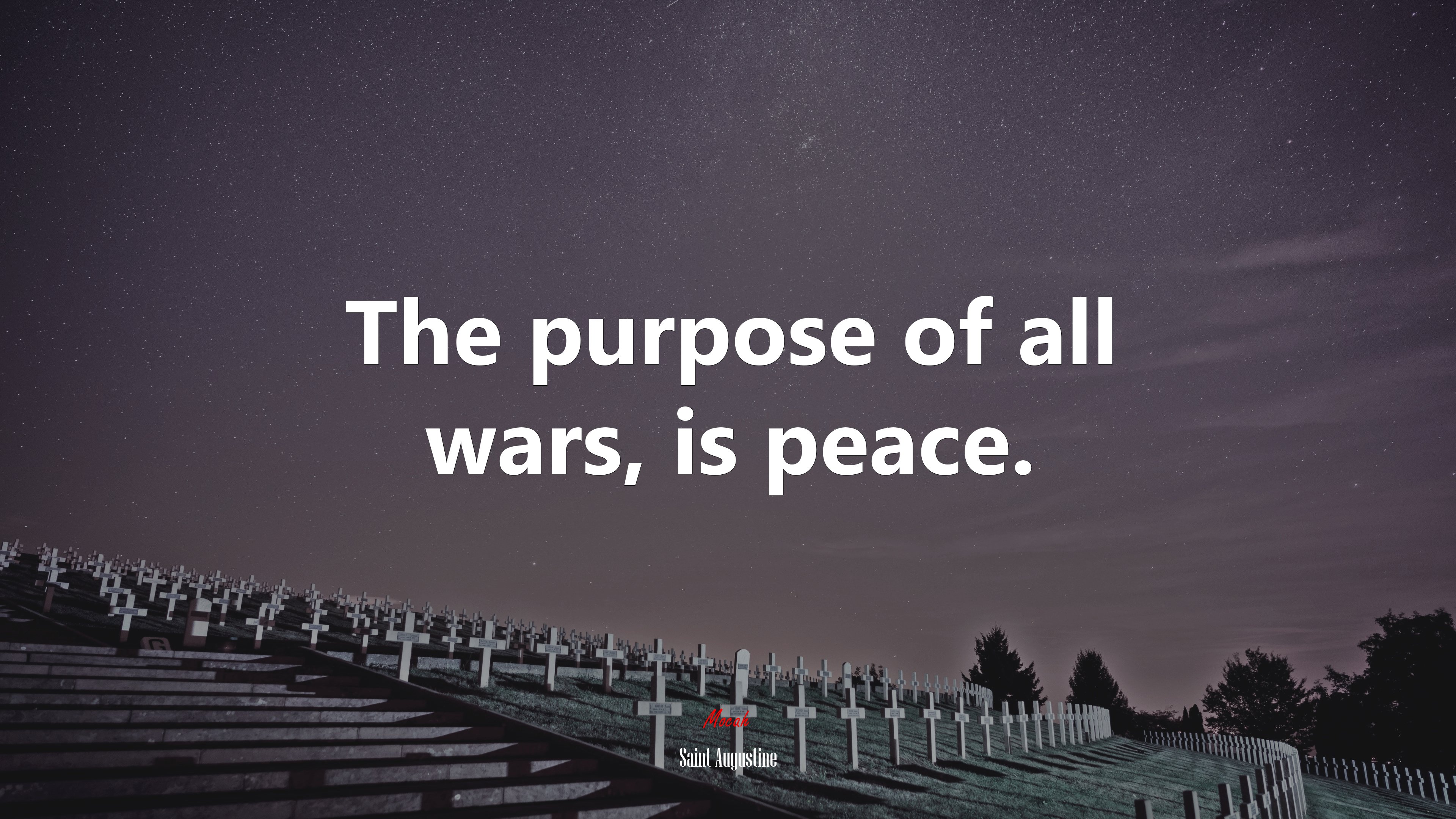 The purpose of all wars, is peace. | Saint Augustine quote HD Wallpaper