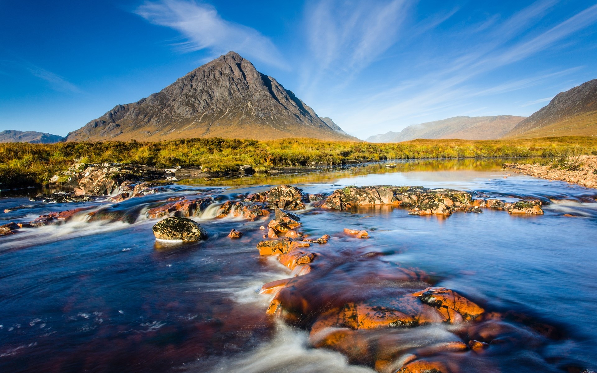 Mountain and River Landscape HD Wallpaper