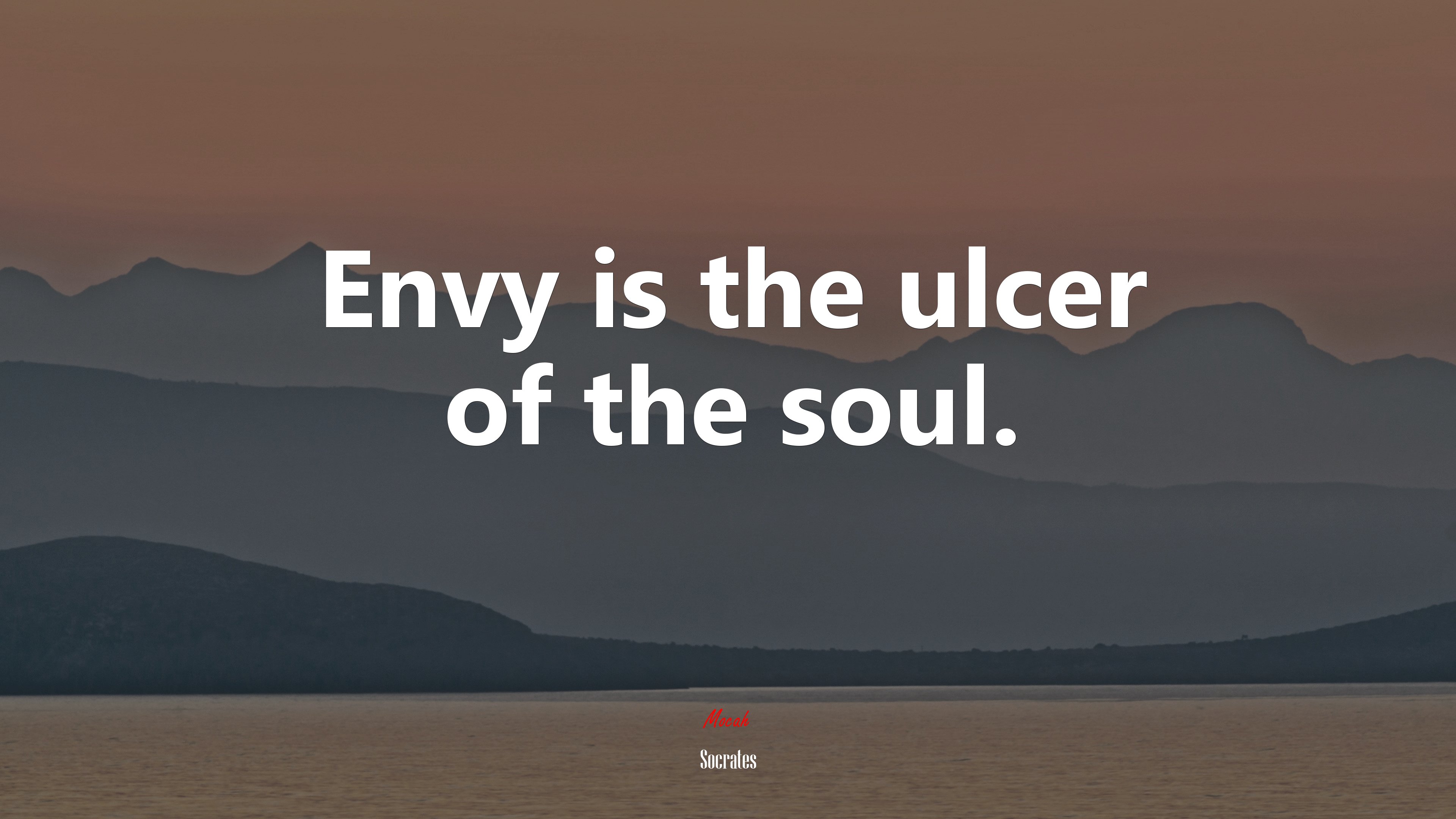 Envy is the ulcer of the soul. | Socrates quote HD Wallpaper