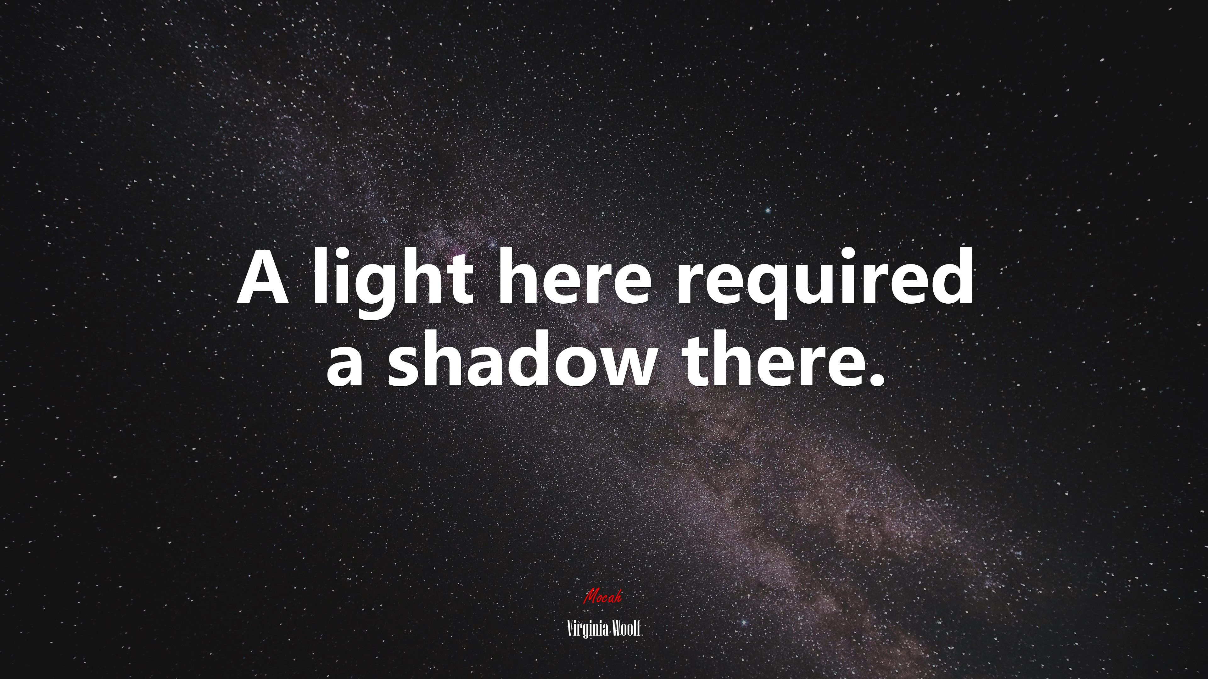 A light here required a shadow there. | Virginia Woolf quote HD Wallpaper