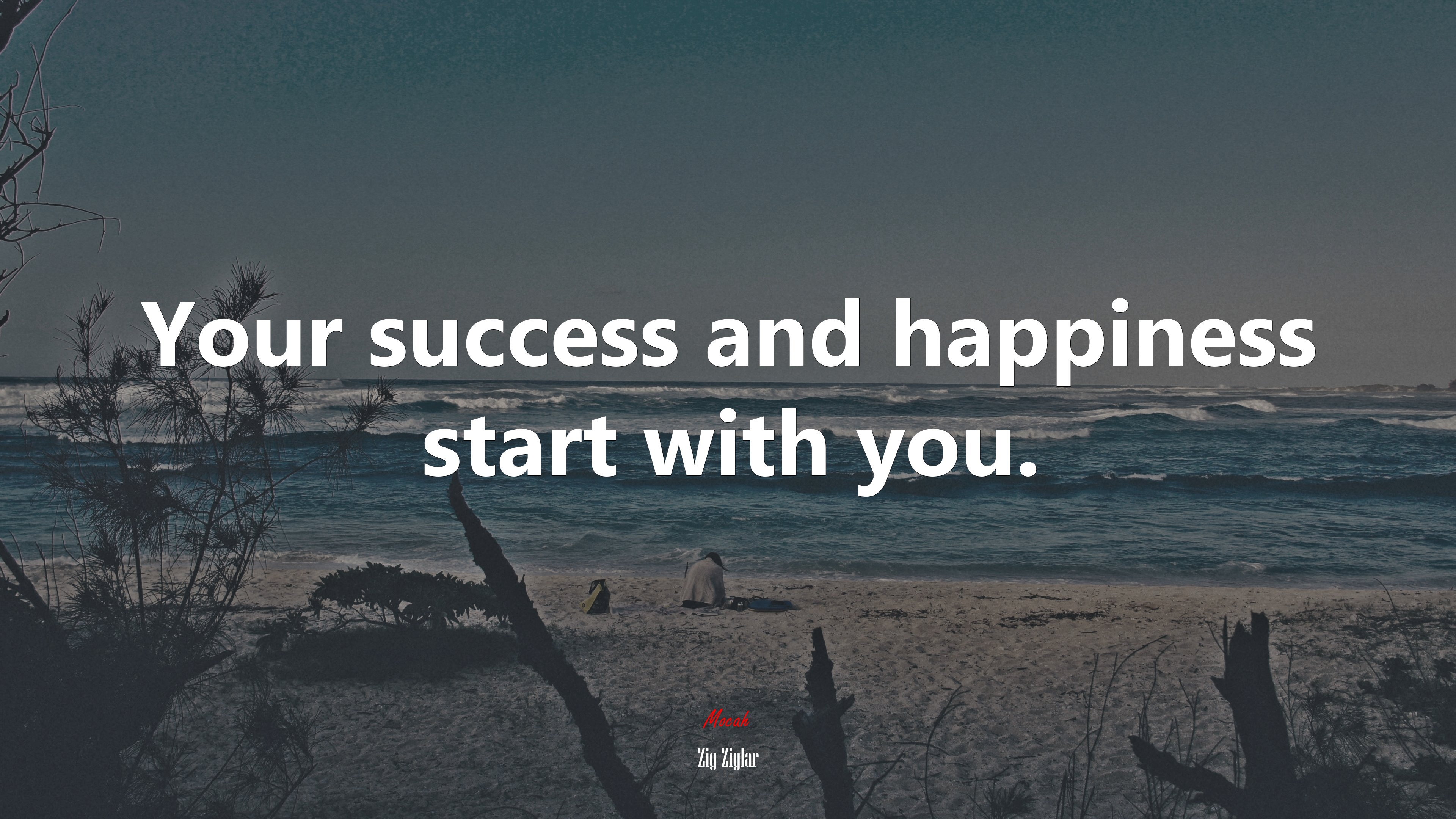 Your success and happiness start with you. | Zig Ziglar quote HD Wallpaper