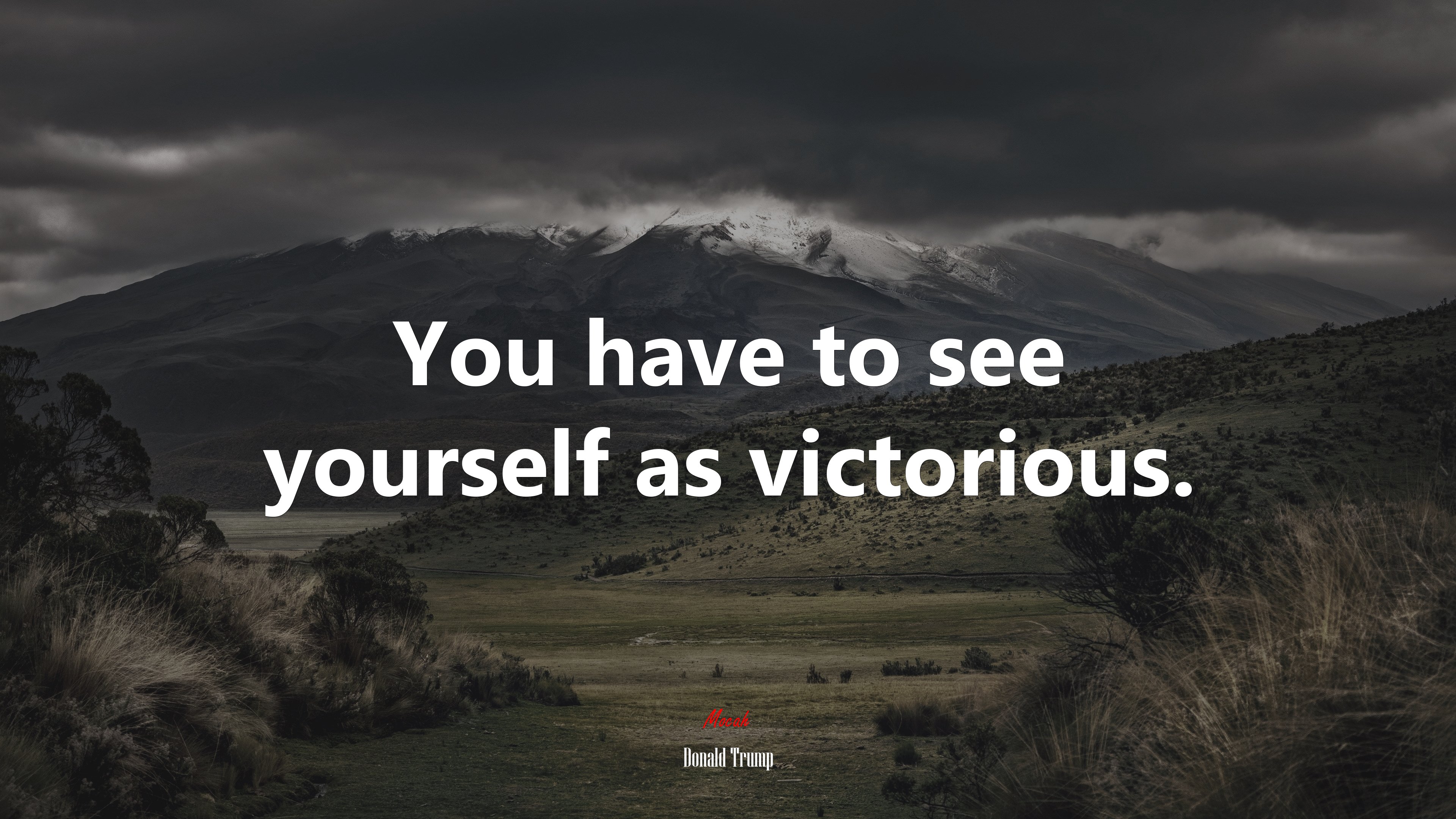 You have to see yourself as victorious. | Donald Trump quote HD Wallpaper