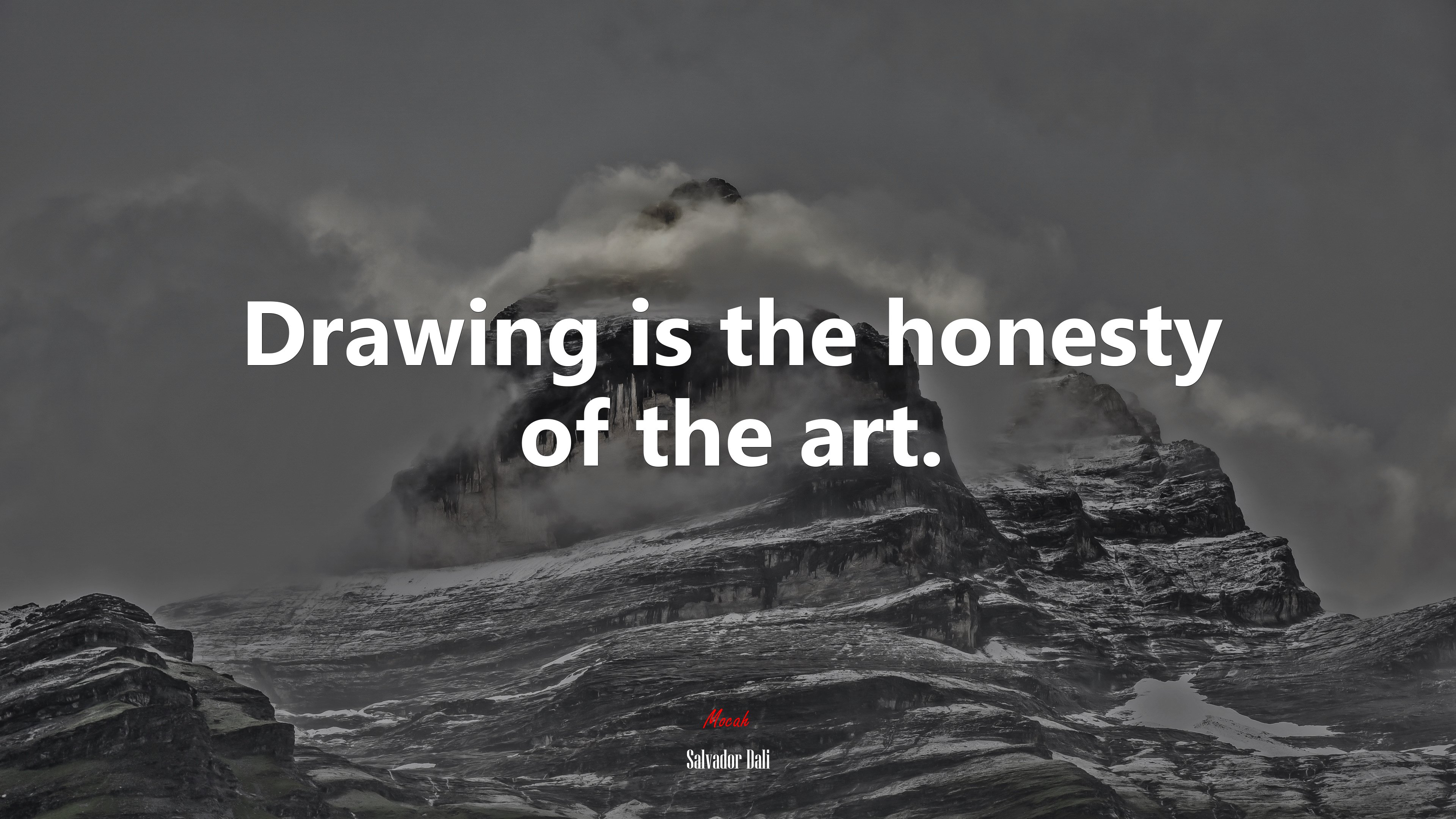 Drawing is the honesty of the art. | Salvador Dalí quote HD Wallpaper