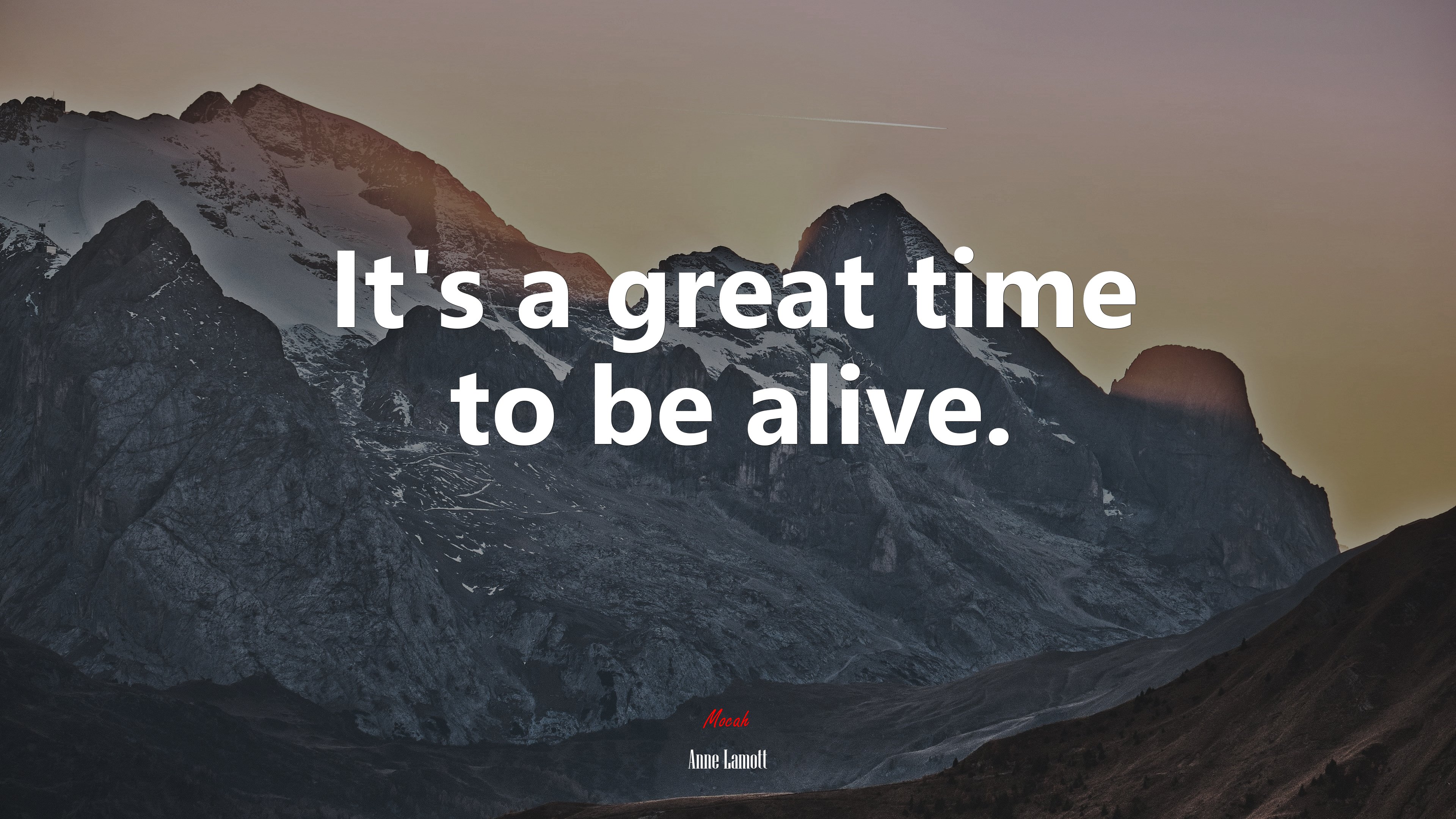 It’s a great time to be alive. | Anne Lamott quote HD Wallpaper