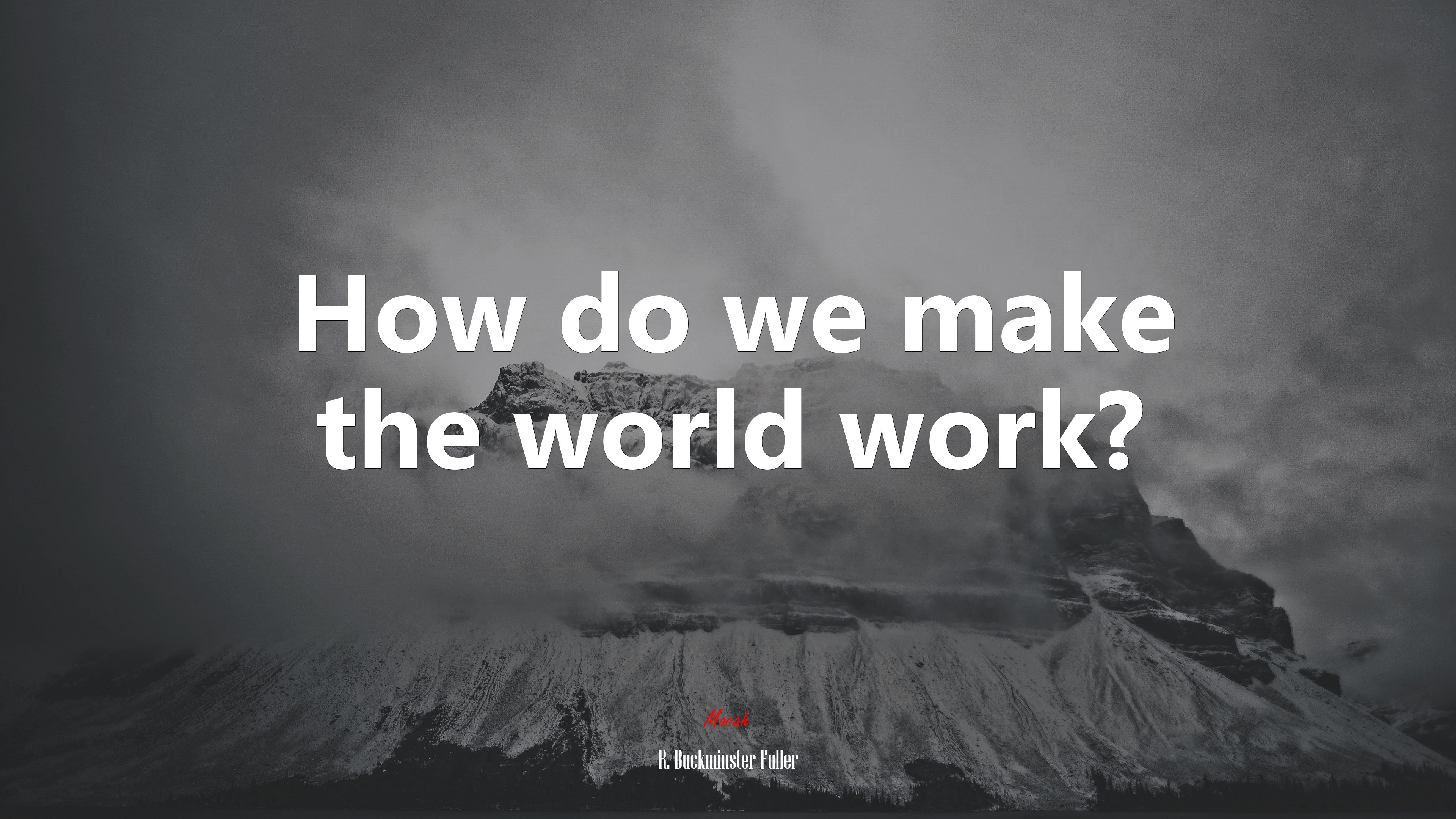 How do we make the world work? | R. Buckminster Fuller quote HD Wallpaper