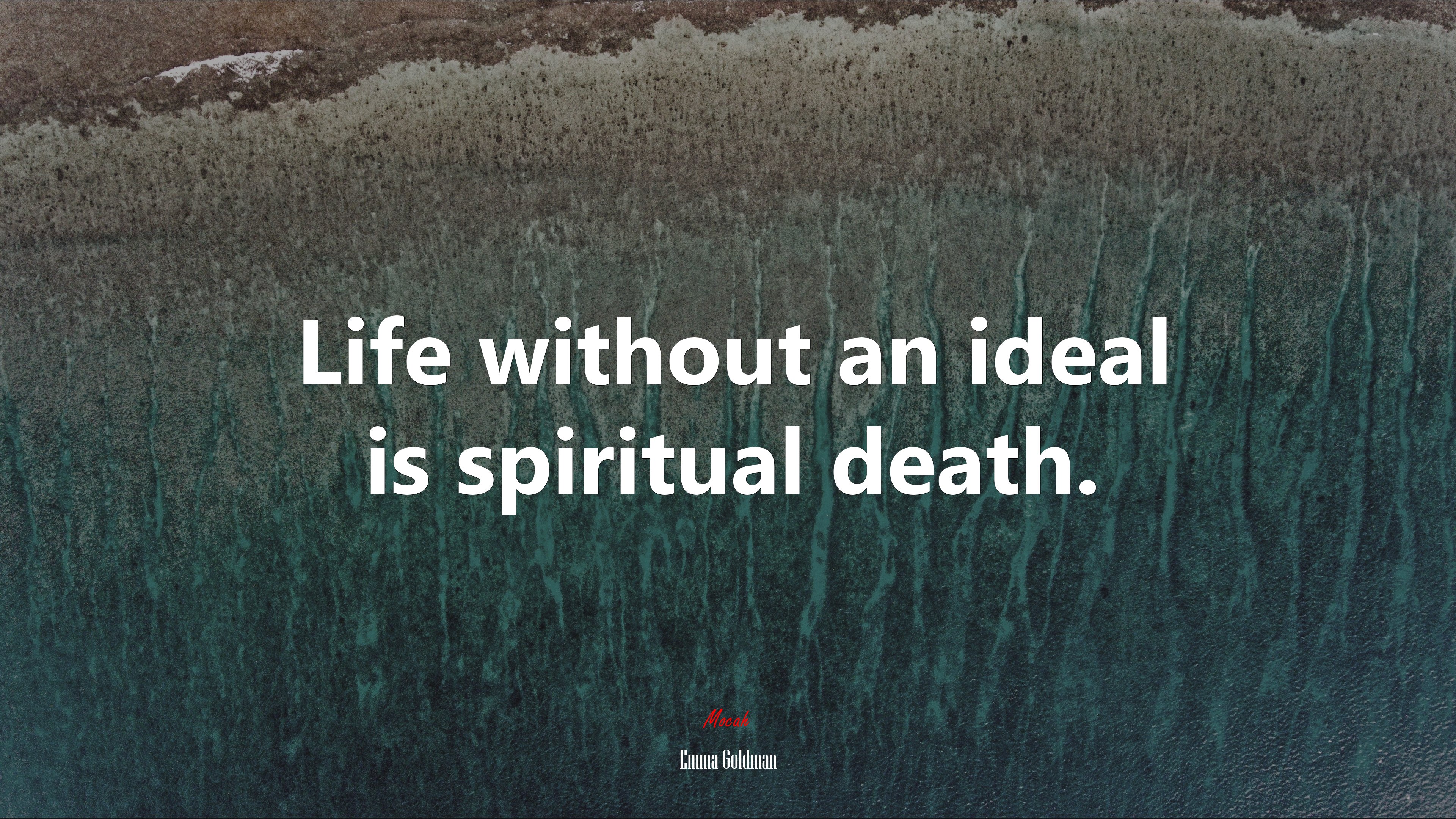 Life without an ideal is spiritual death. | Emma Goldman quote HD Wallpaper