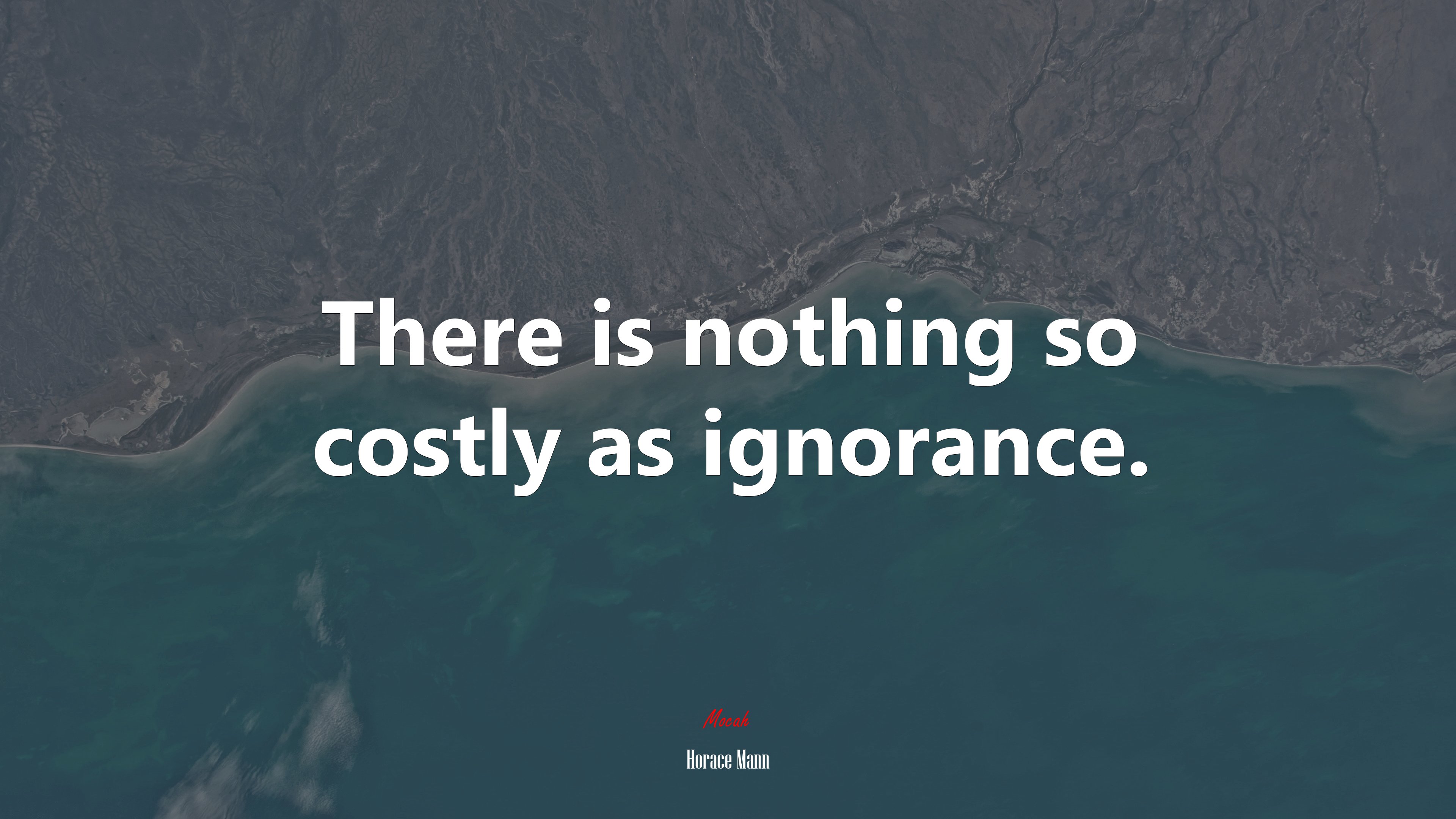 There is nothing so costly as ignorance. | Horace Mann quote HD Wallpaper