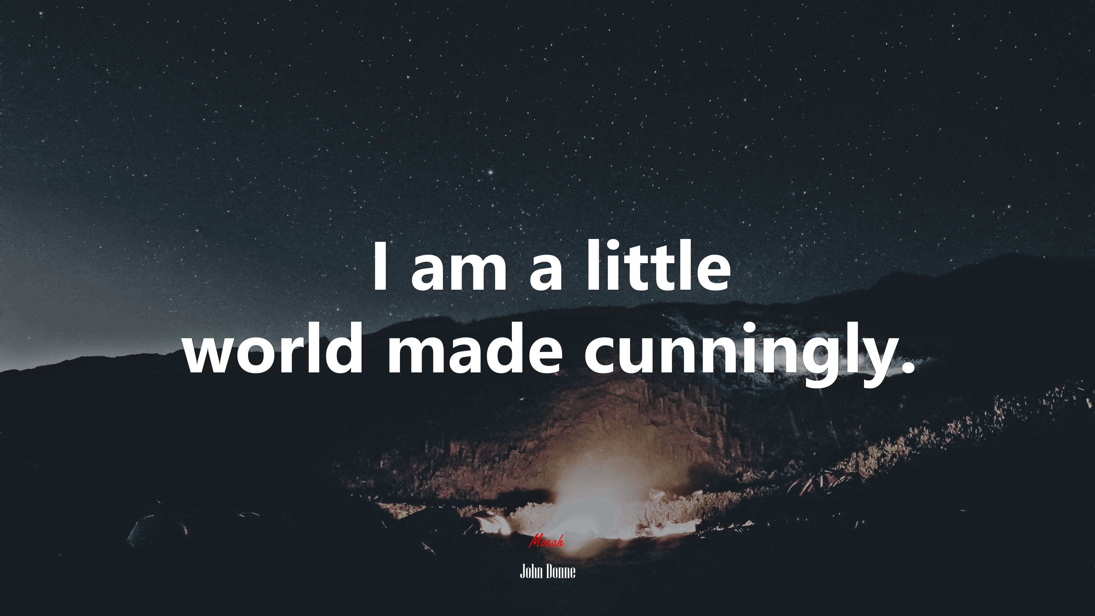 I am a little world made cunningly. | John Donne quote HD Wallpaper