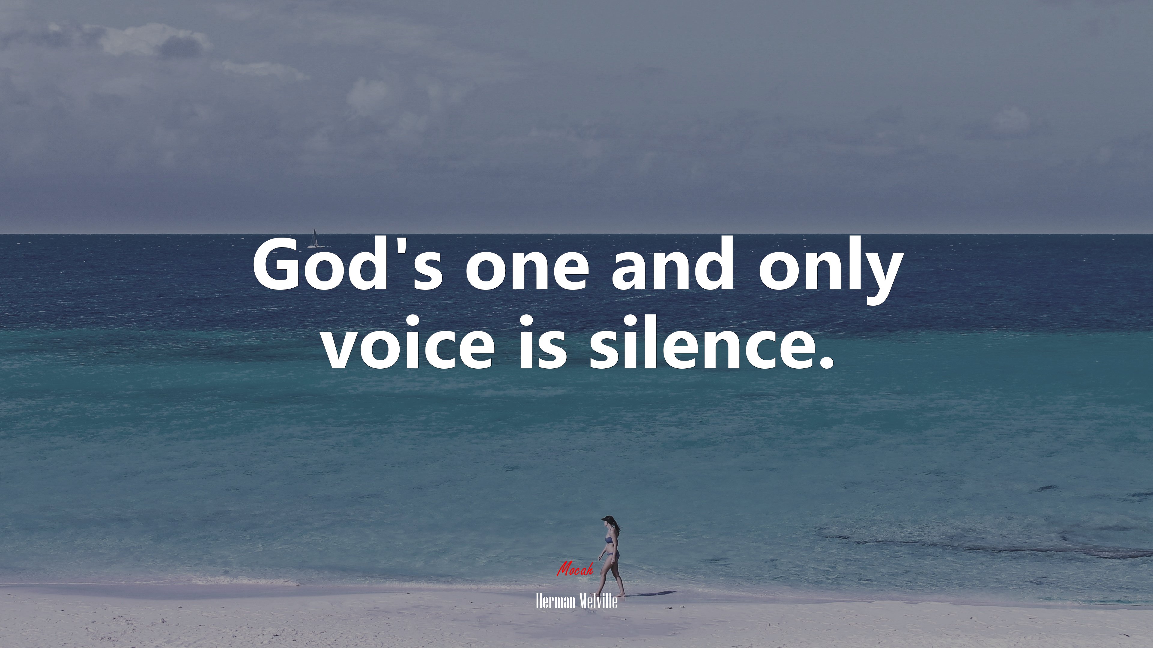 God’s one and only voice is silence. | Herman Melville quote HD Wallpaper