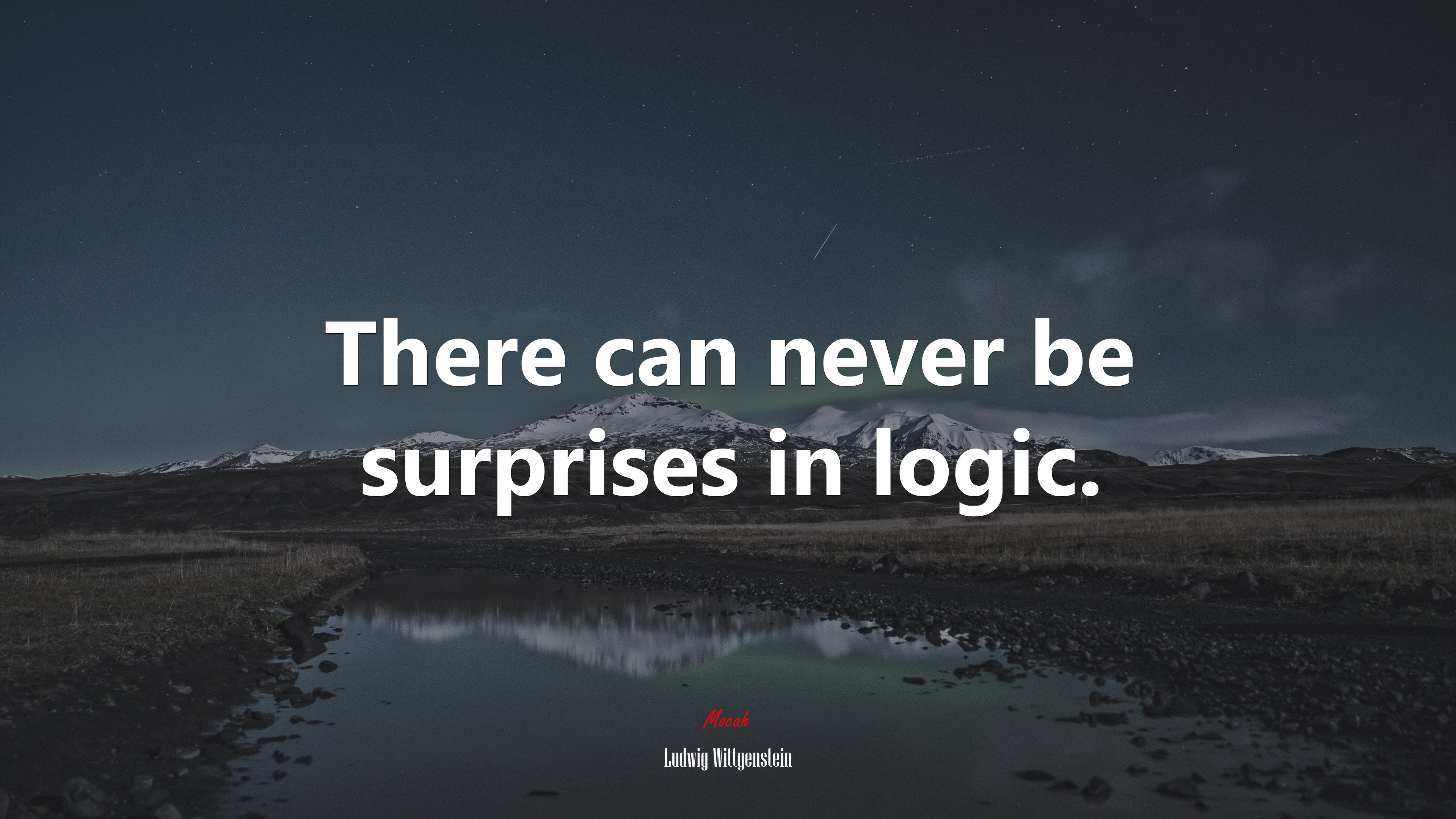 There can never be surprises in logic. | Ludwig Wittgenstein quote HD Wallpaper