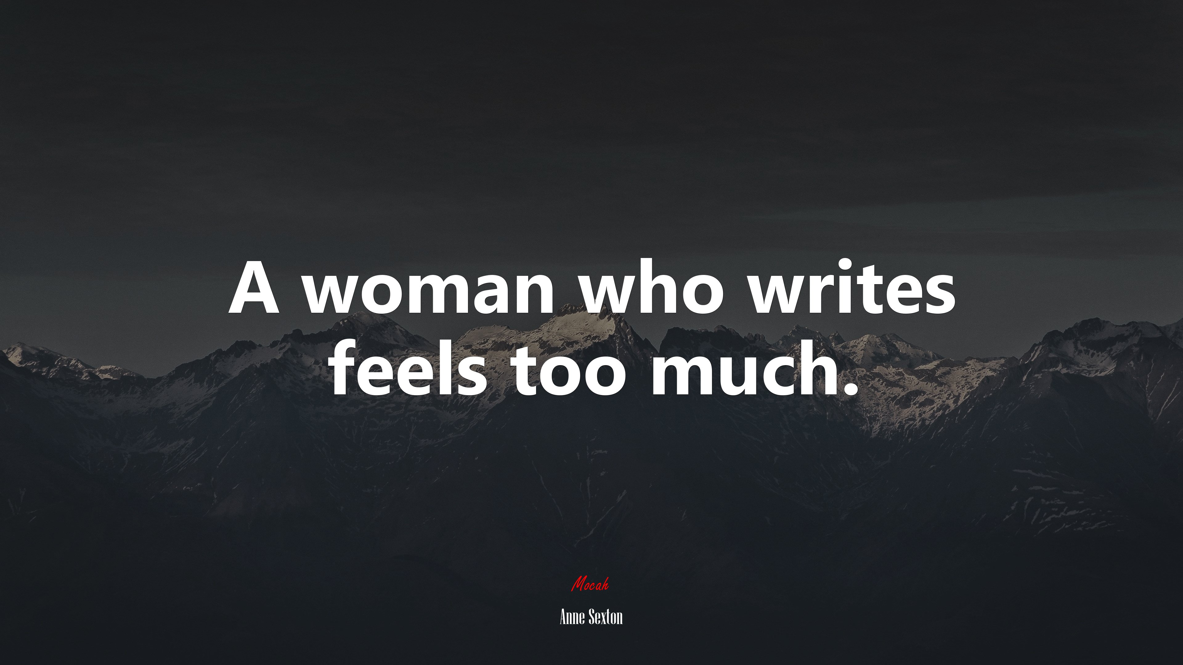#610126 A woman who writes feels too much. | Anne Sexton quote - Rare