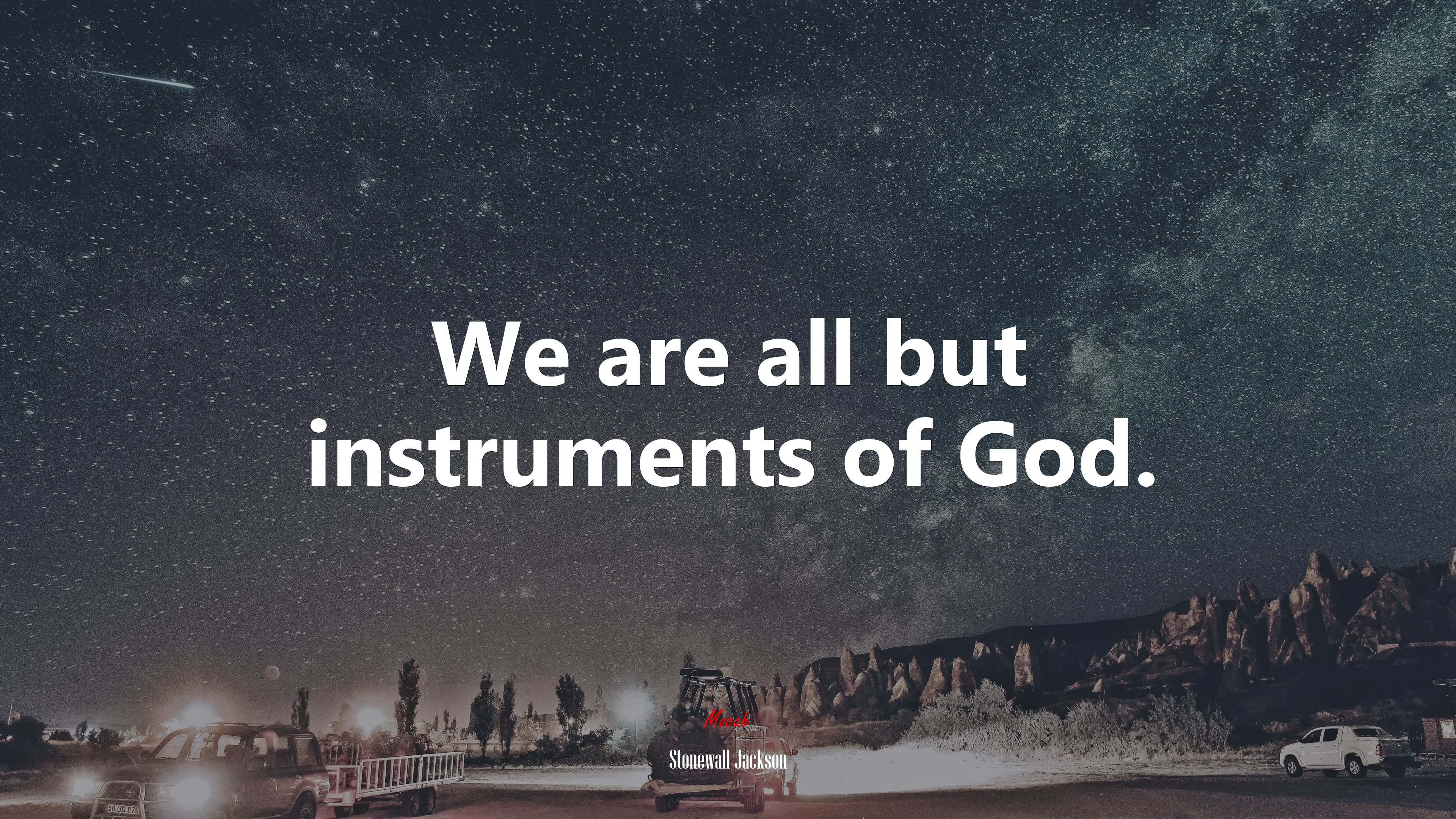 We are all but instruments of God. | Stonewall Jackson quote HD Wallpaper