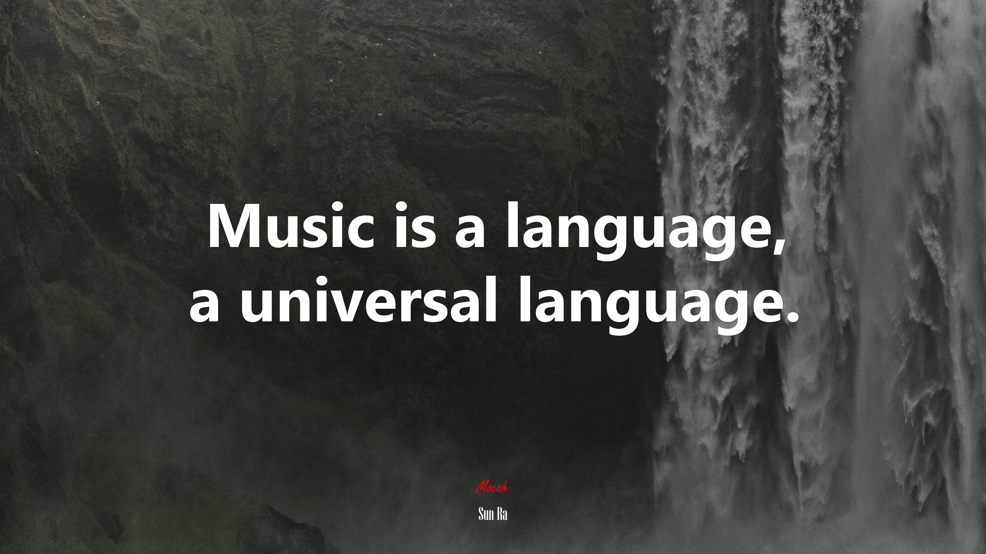 Music is a language, a universal language. | Sun Ra quote HD Wallpaper