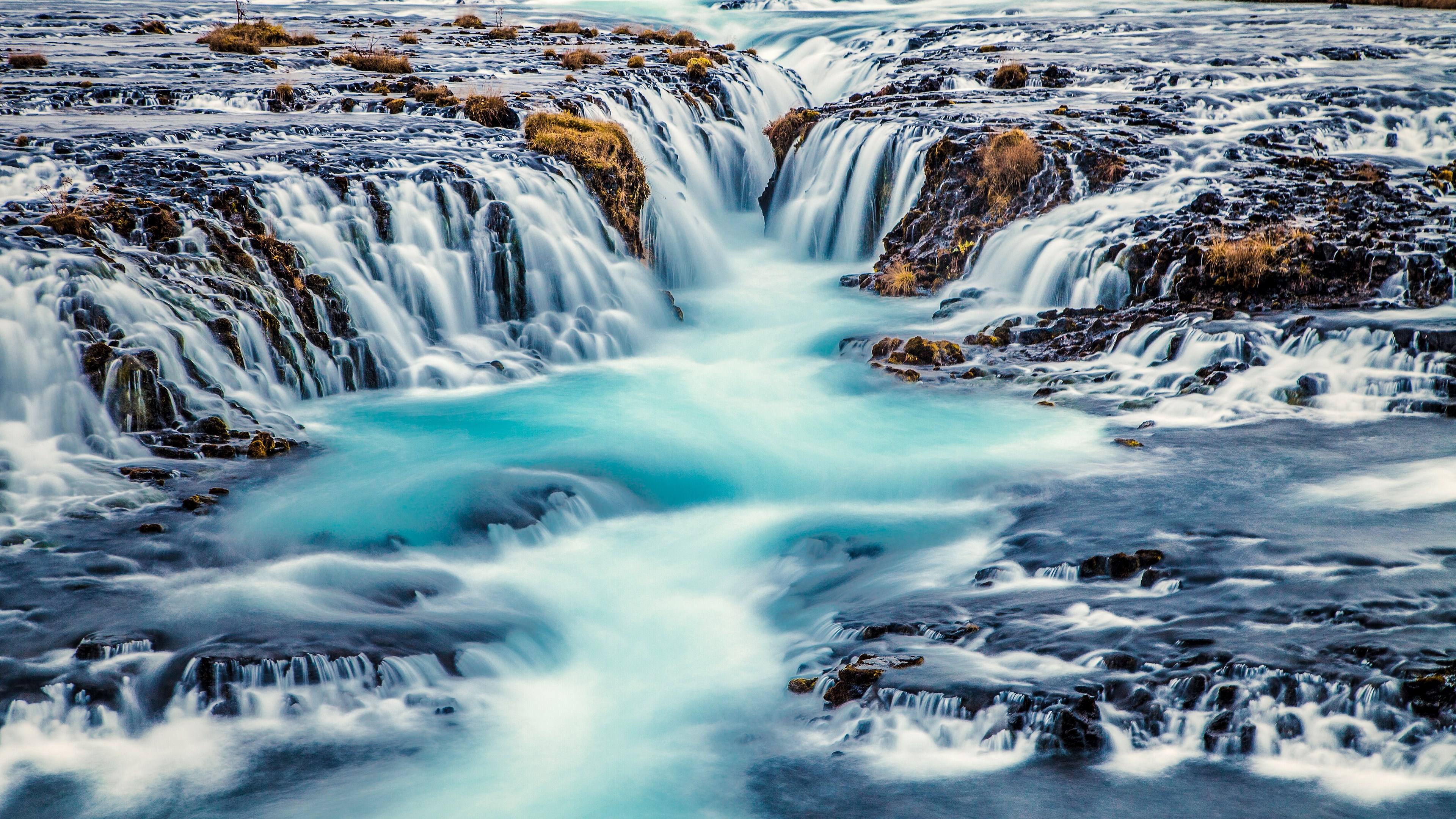 Bruarfoss Waterfall in Iceland HD Wallpaper