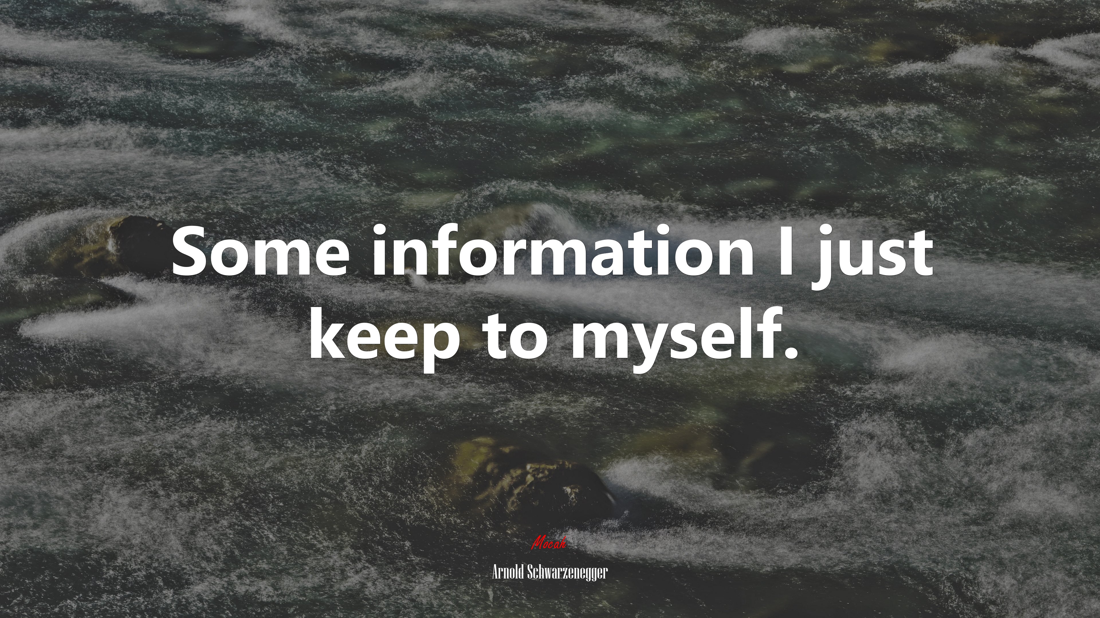 Some information I just keep to myself. | Arnold Schwarzenegger quote HD Wallpaper