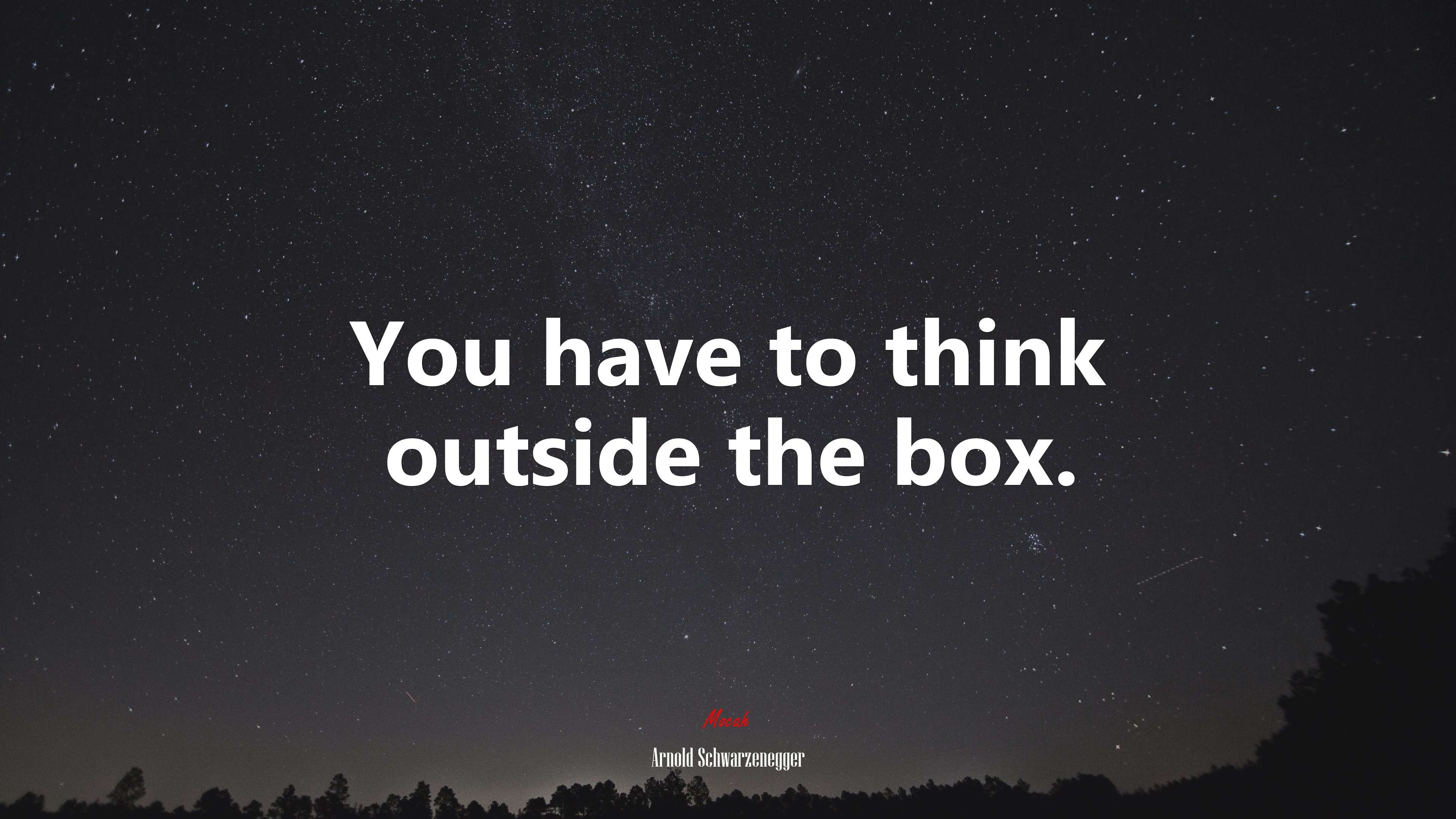 You have to think outside the box. | Arnold Schwarzenegger quote HD Wallpaper
