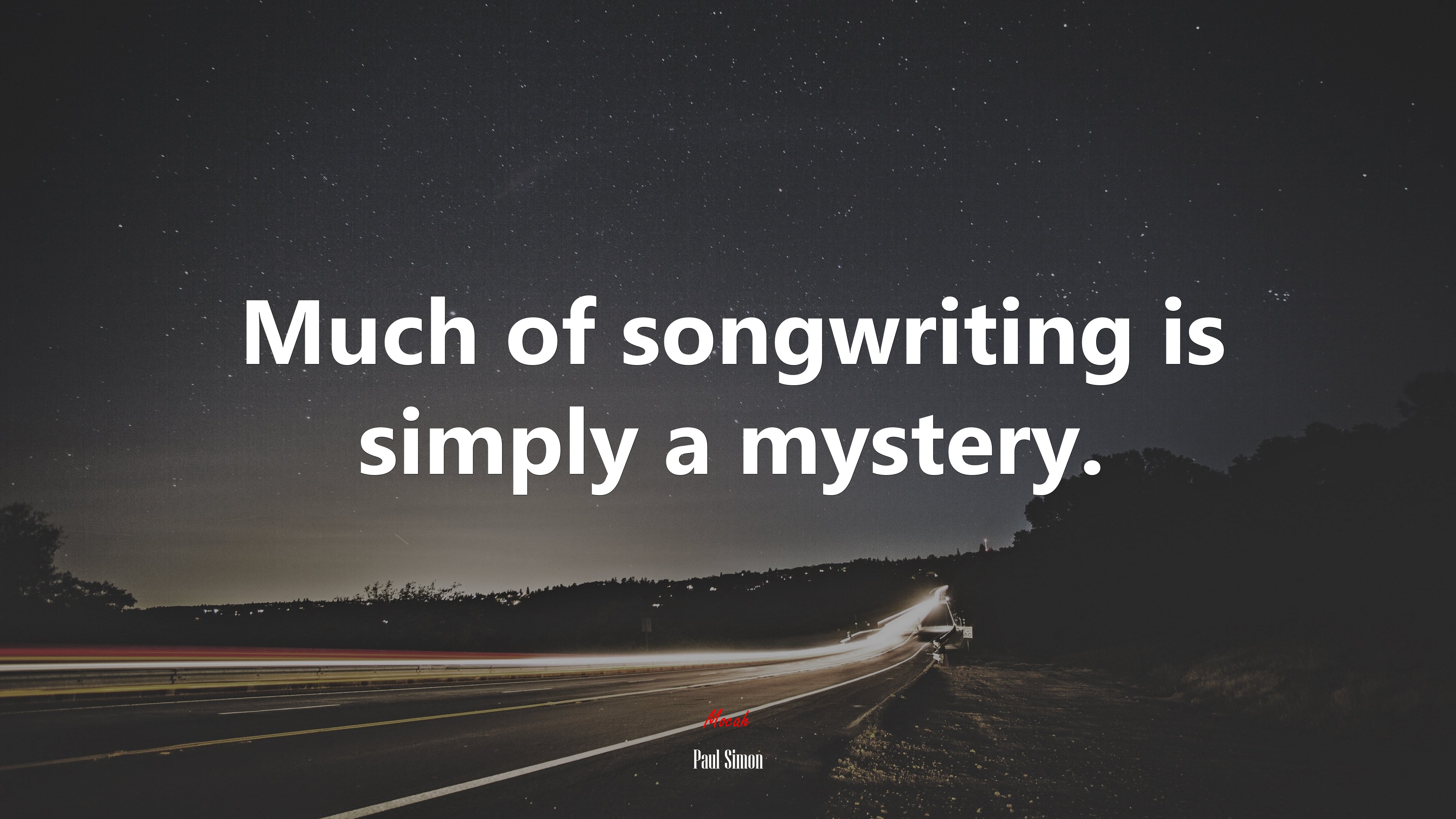 Much of songwriting is simply a mystery. | Paul Simon quote HD Wallpaper