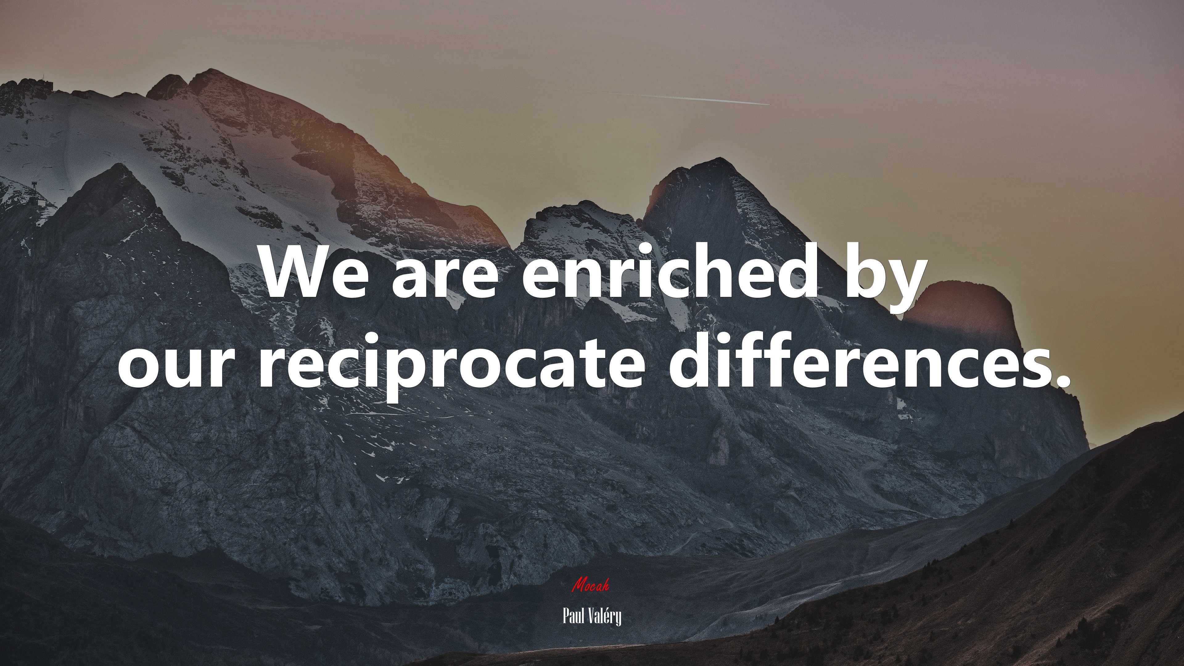 We are enriched by our reciprocate differences. | Paul Valéry quote HD Wallpaper