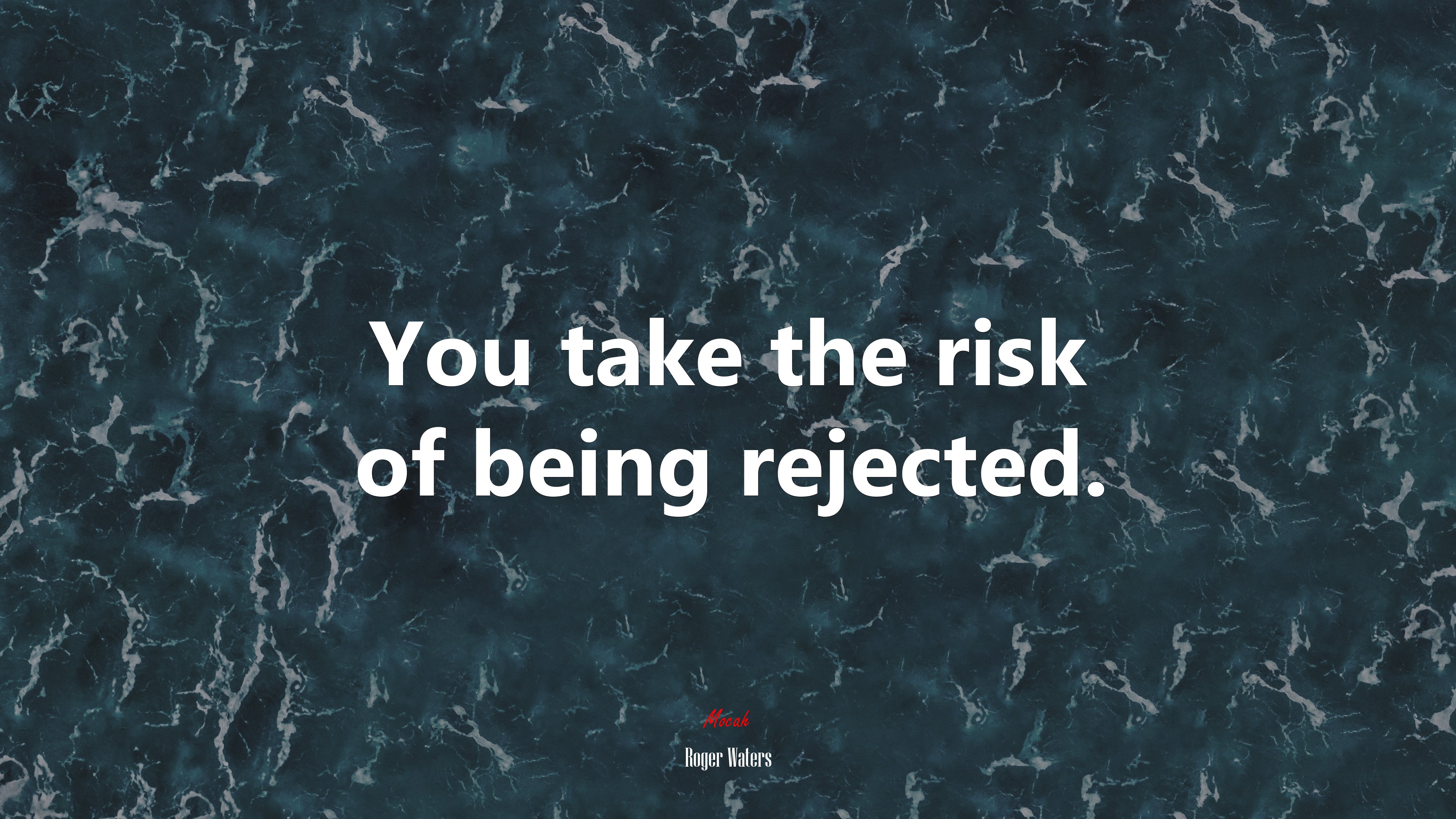 You take the risk of being rejected. | Roger Waters quote HD Wallpaper