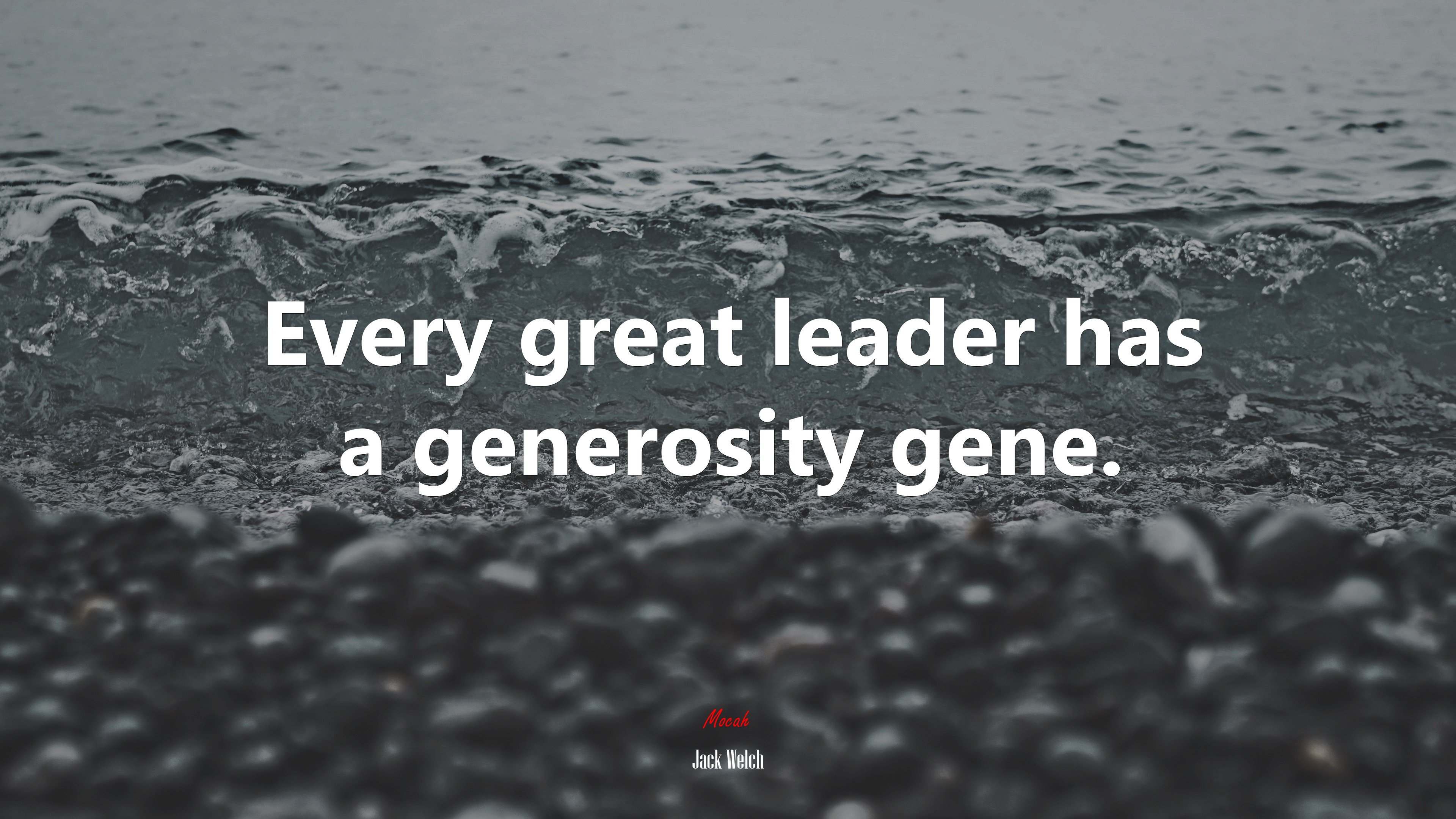 Every great leader has a generosity gene. | Jack Welch quote HD Wallpaper