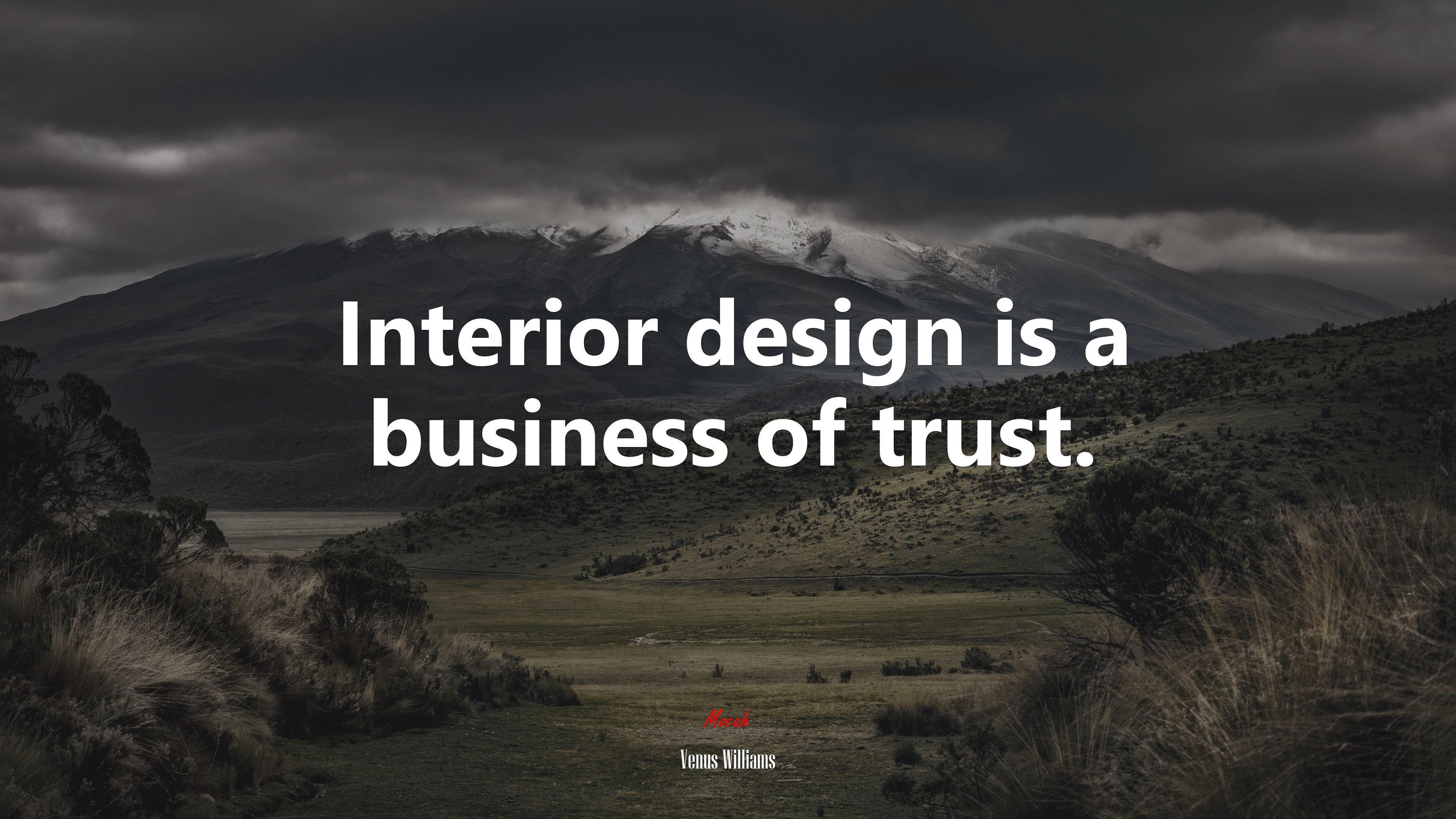 Interior design is a business of trust. | Venus Williams quote HD Wallpaper