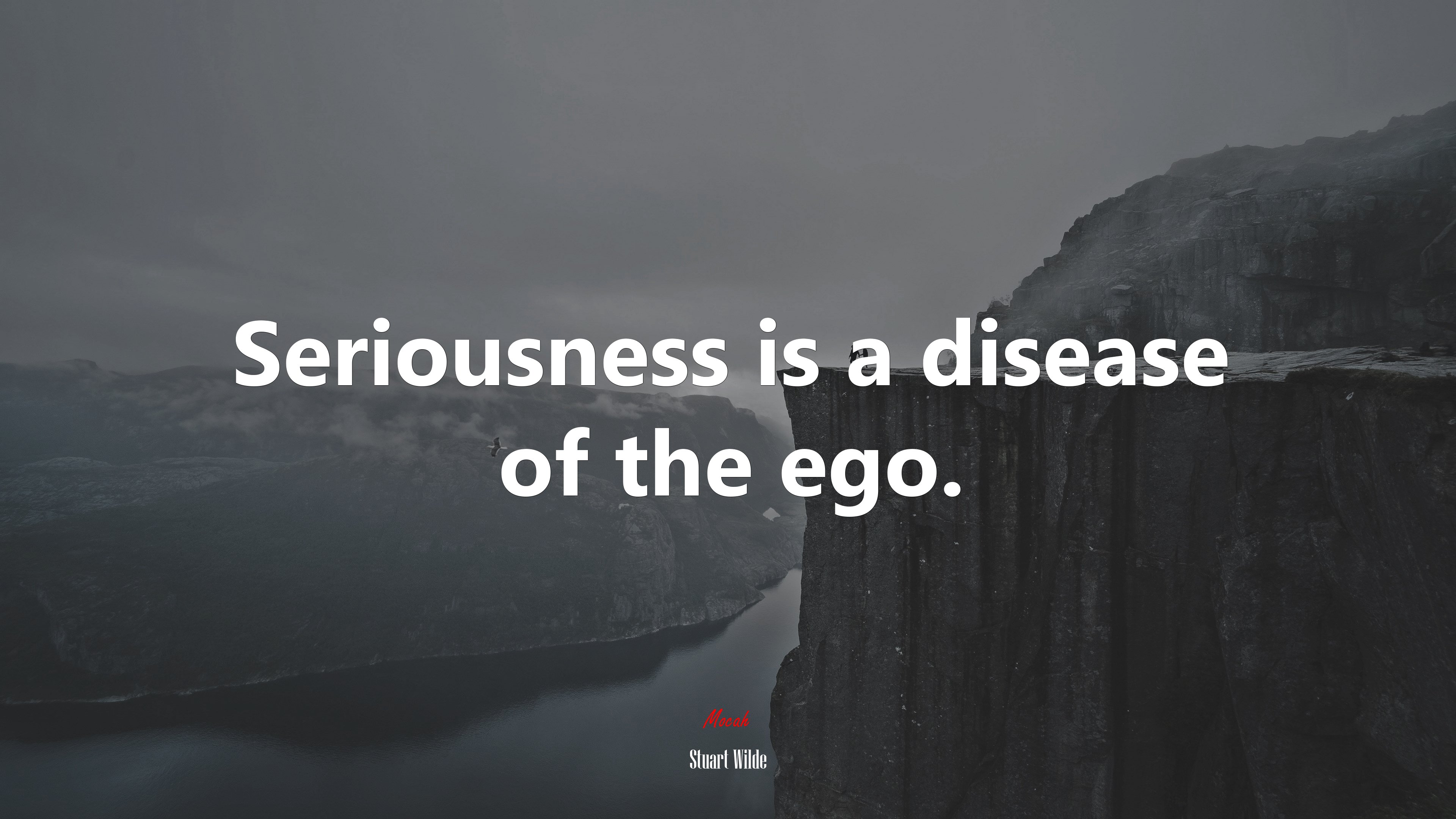 Seriousness is a disease of the ego. | Stuart Wilde quote HD Wallpaper
